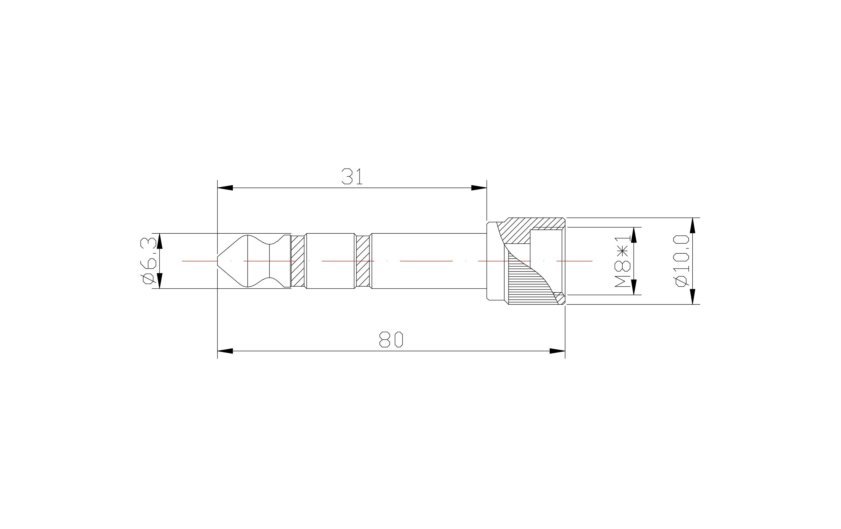 Bemero Audio-Adapter BA2003 Klinke 6,3mm male - Klinke 3,5mm female