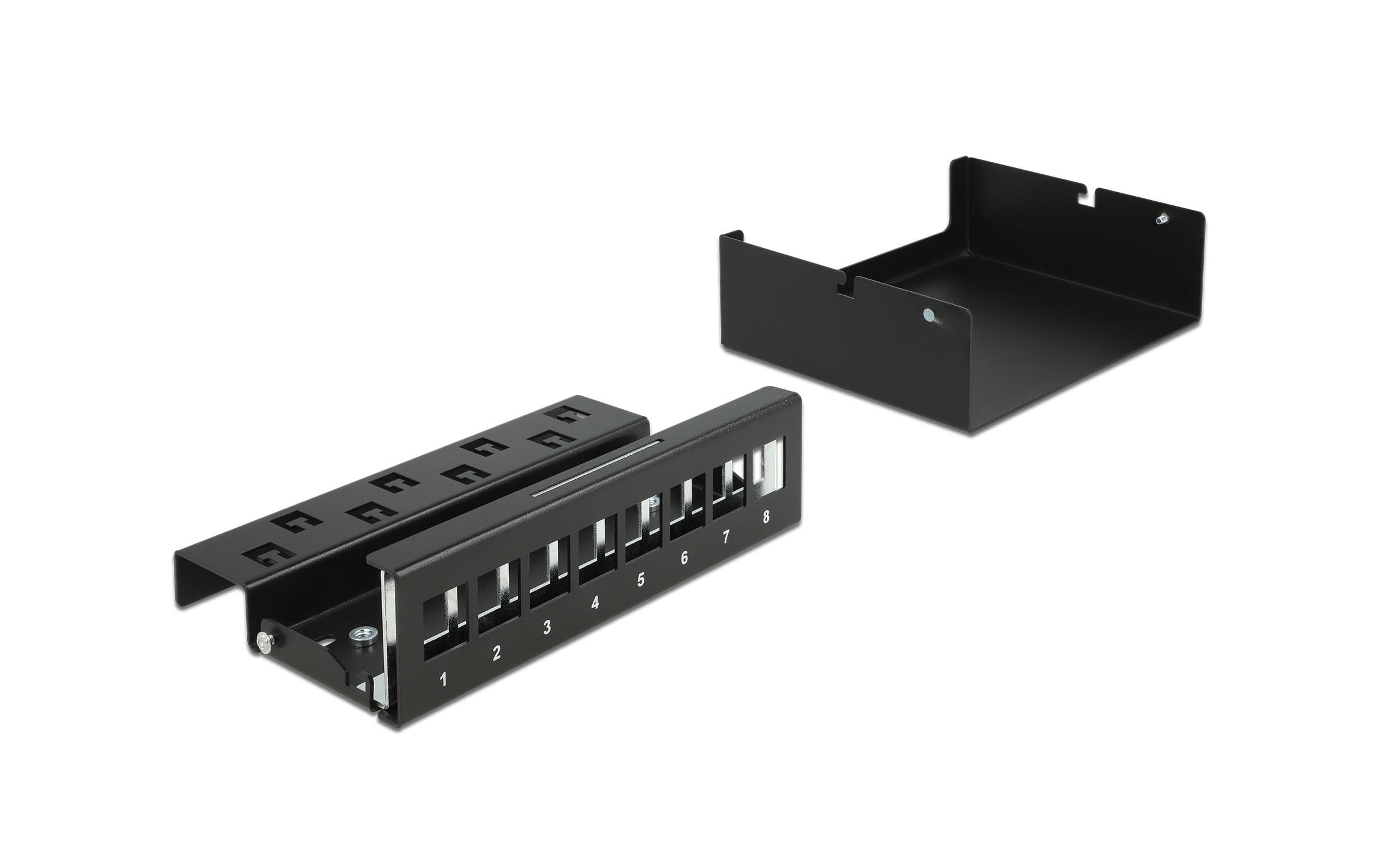 Delock Gehäuse Keystone Patchpanel 8 Port schwarz