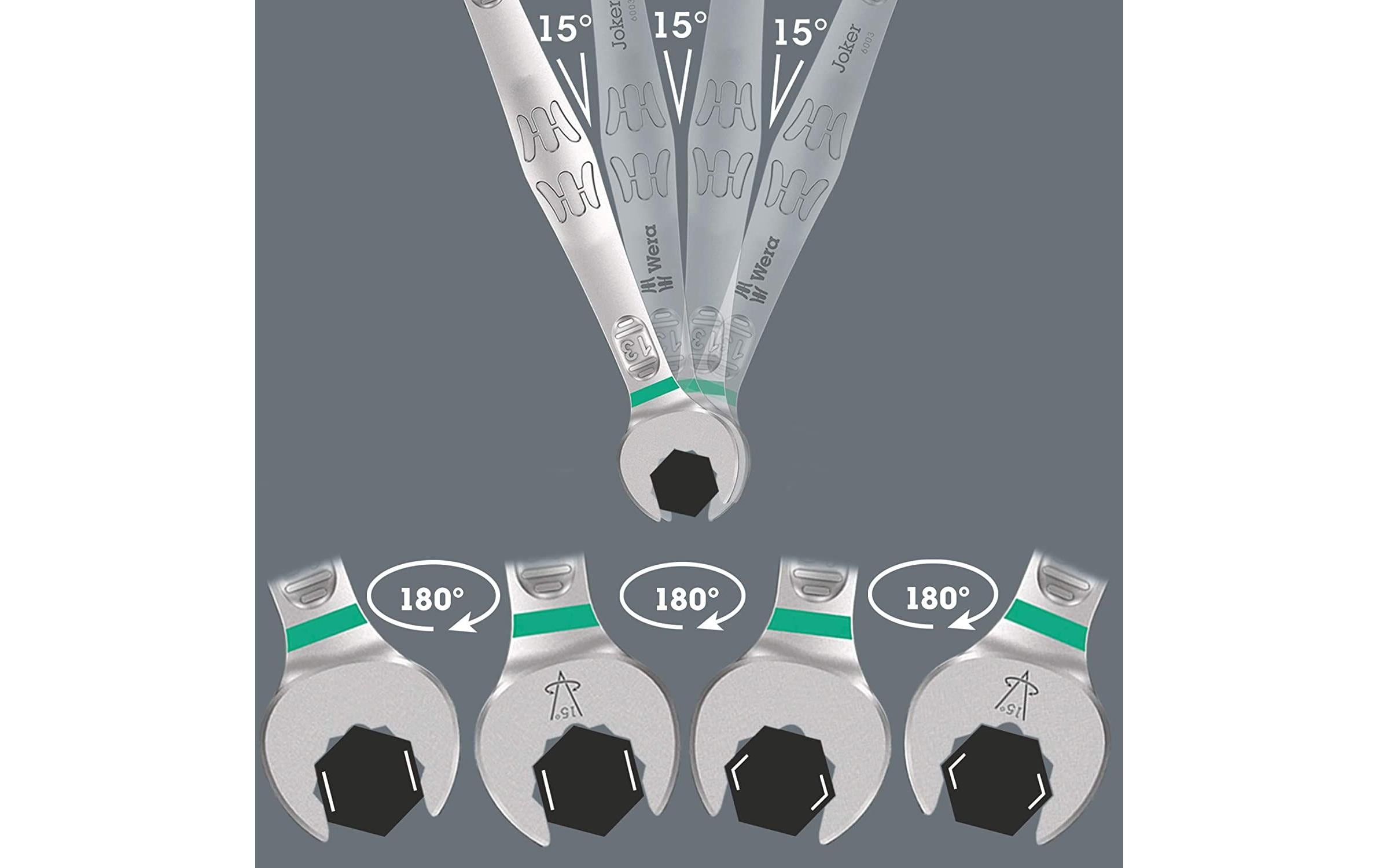 Wera Ringgabelschlüssel-Set 6003 Joker 8 Imperial Set 1