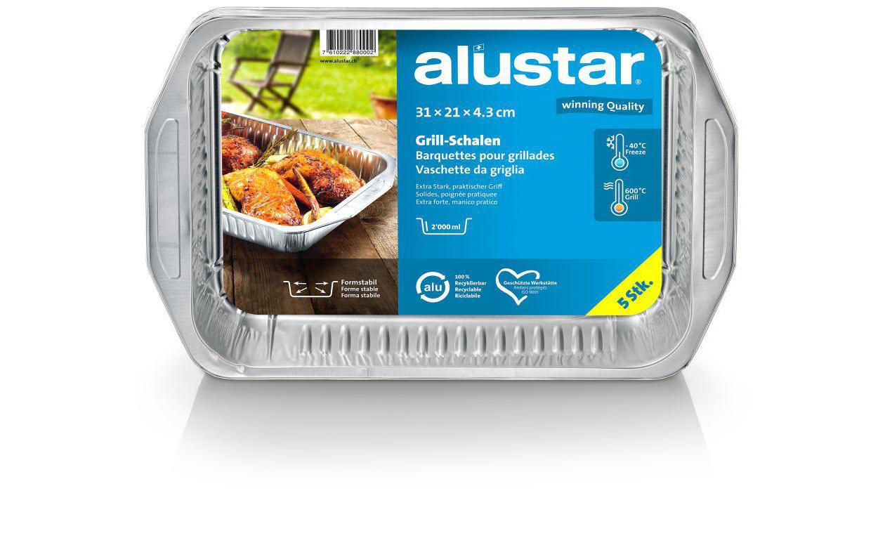 Alustar Grillschale 31 x 21 cm 5 Stück