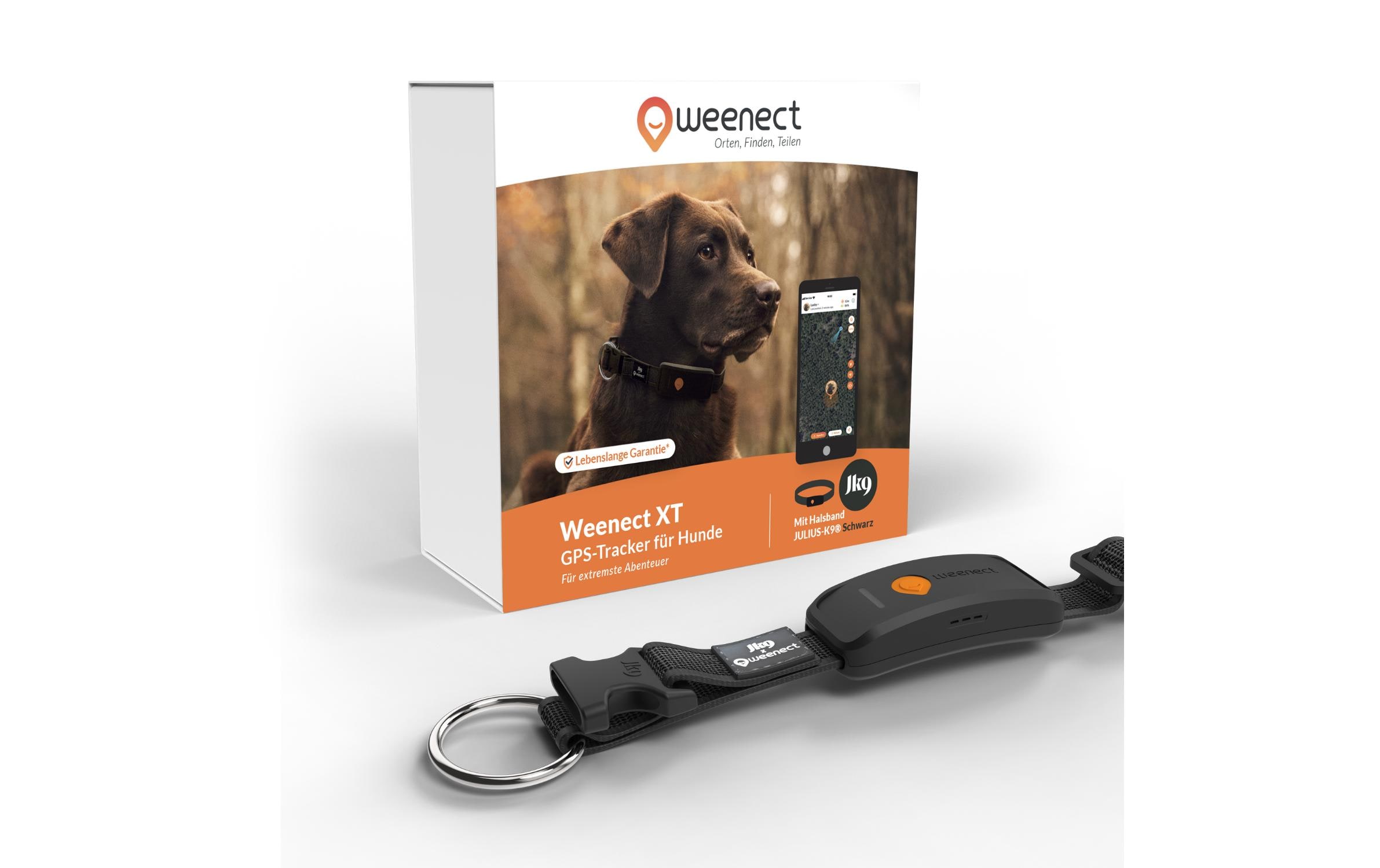 Weenect GPS-Tracker für Hunde XT mit Halsband schwarz