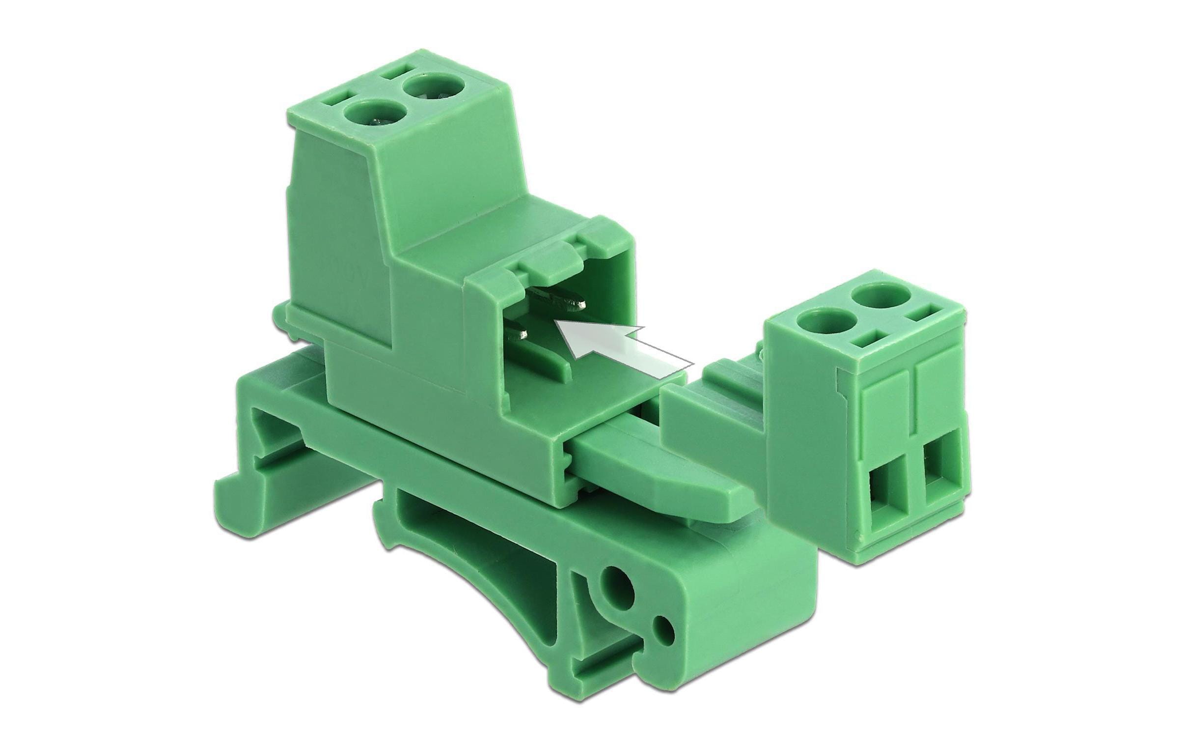 Delock Terminalblock 2 Pin, 5.08 mm Rastermass gewinkelt