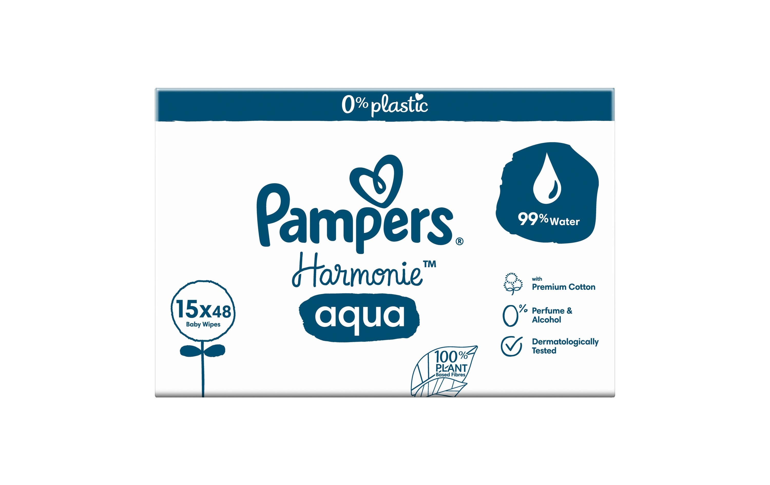 Pampers Feuchttücher Harmonie Aqua Giga Pack 15 x 48 Stk.