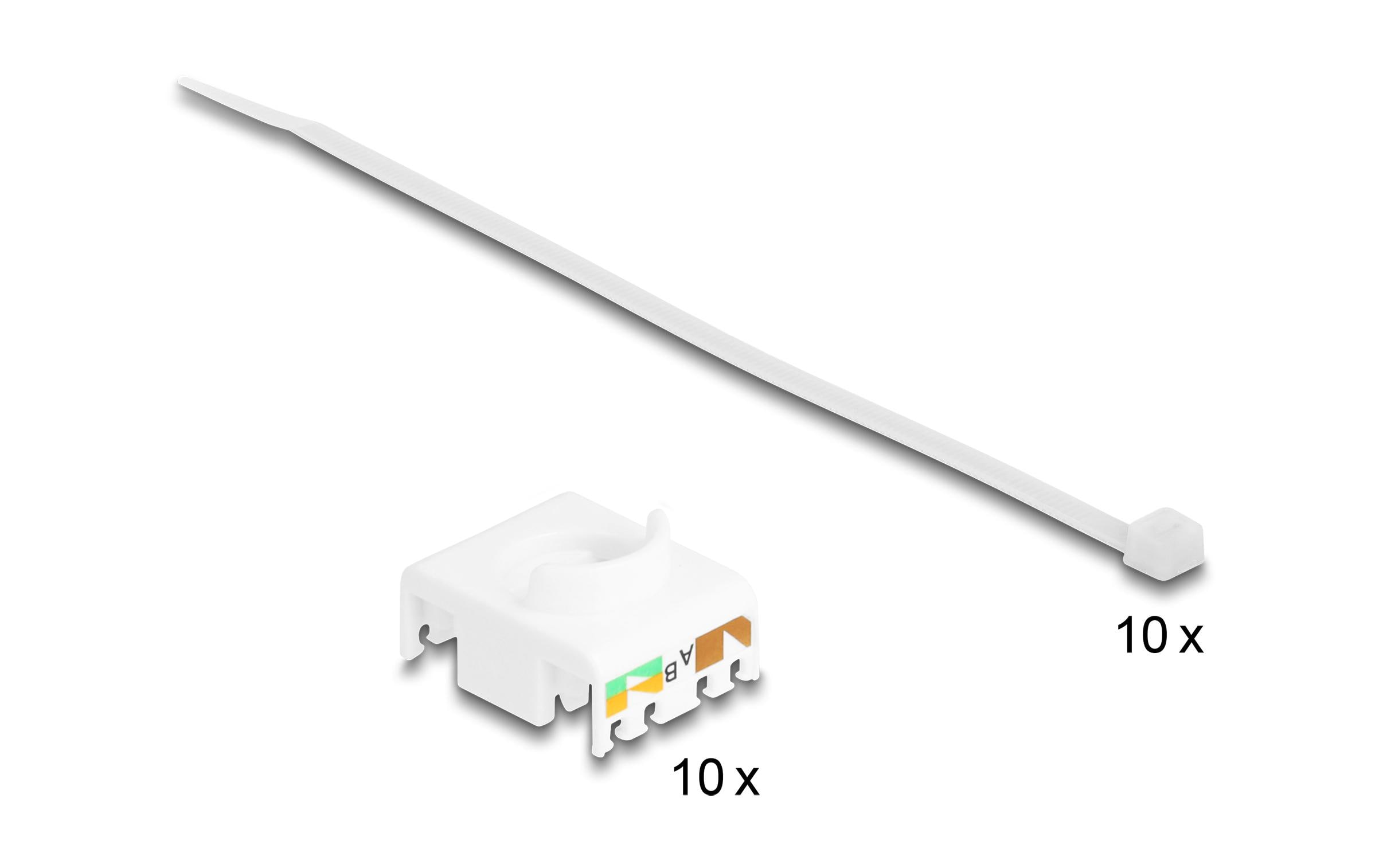 Delock Keystone-Modul RJ45 zu LSA Cat.6A Gelb, 10 Stück