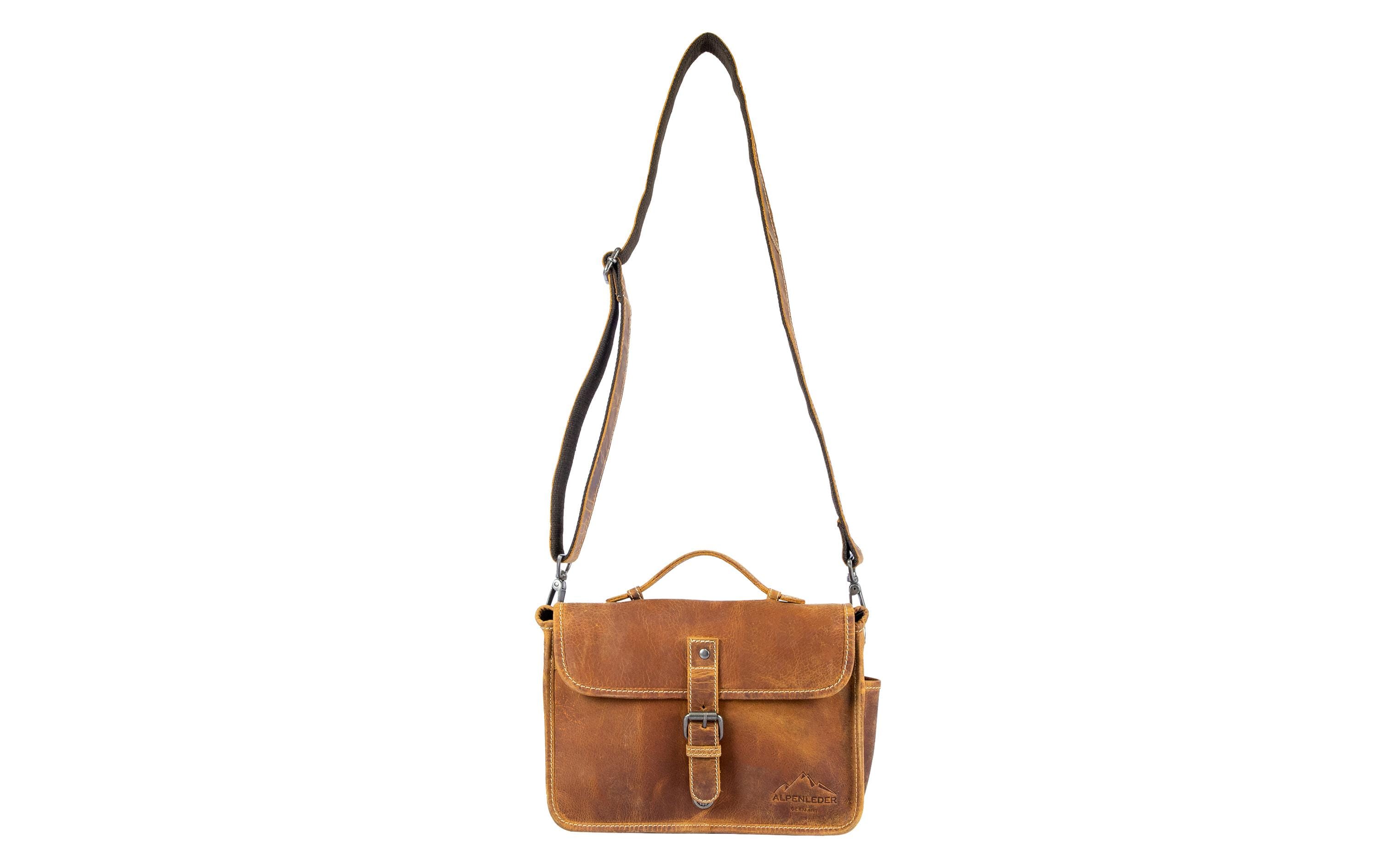 Alpenleder Kamera-Tasche Presse Beige