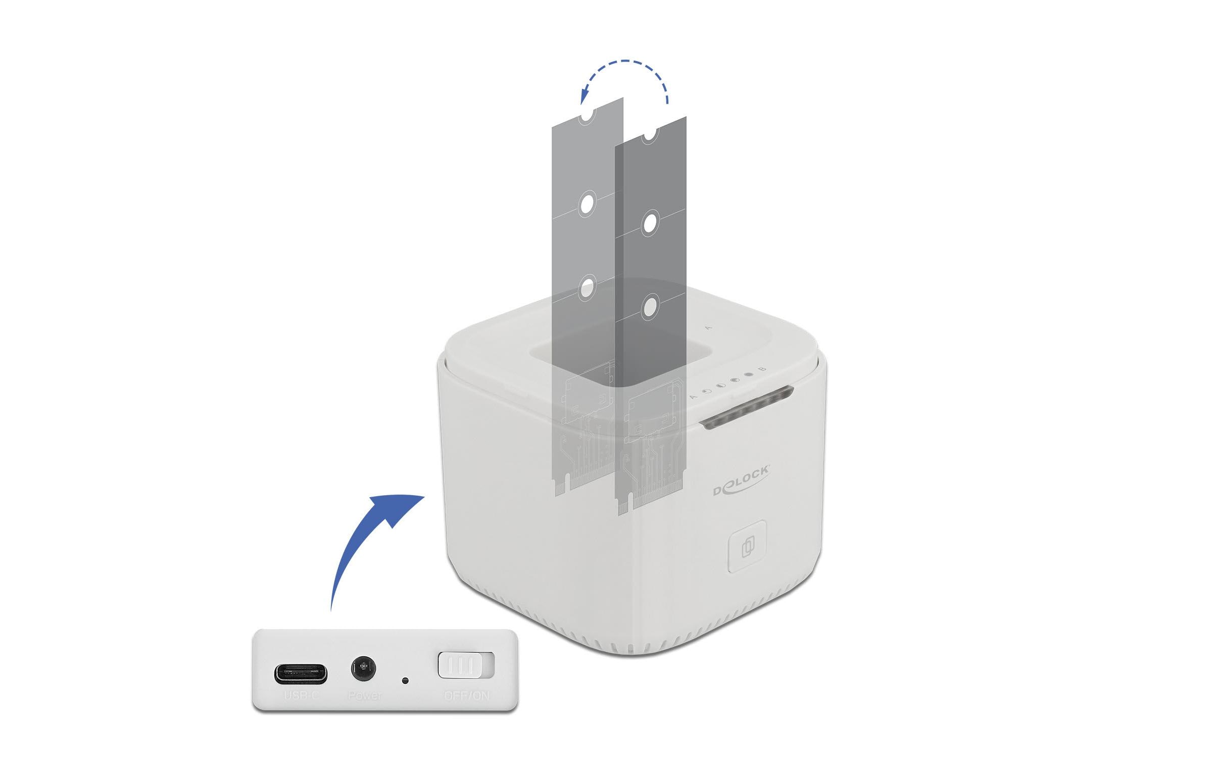 Delock Dockingsstation M.2 NVME SSD Klon Station