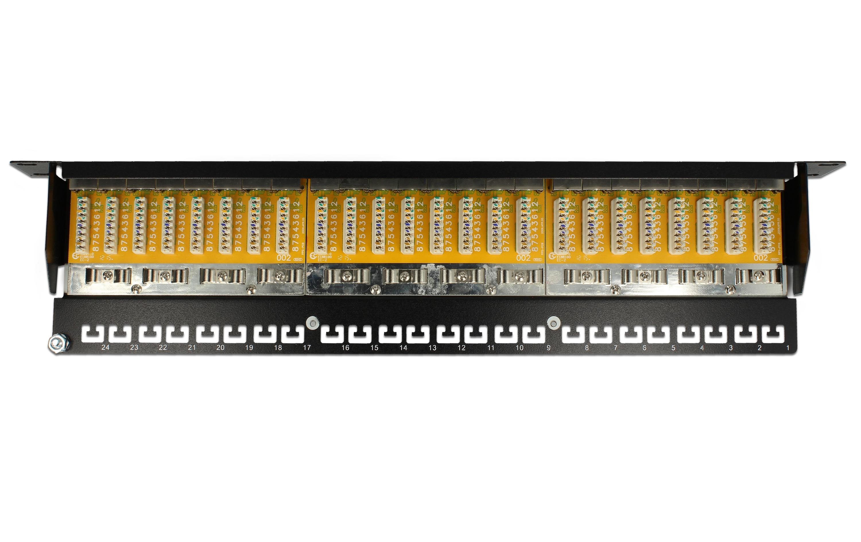 Delock Patchpanel 24 Port Cat.6 19 Rack Schwarz