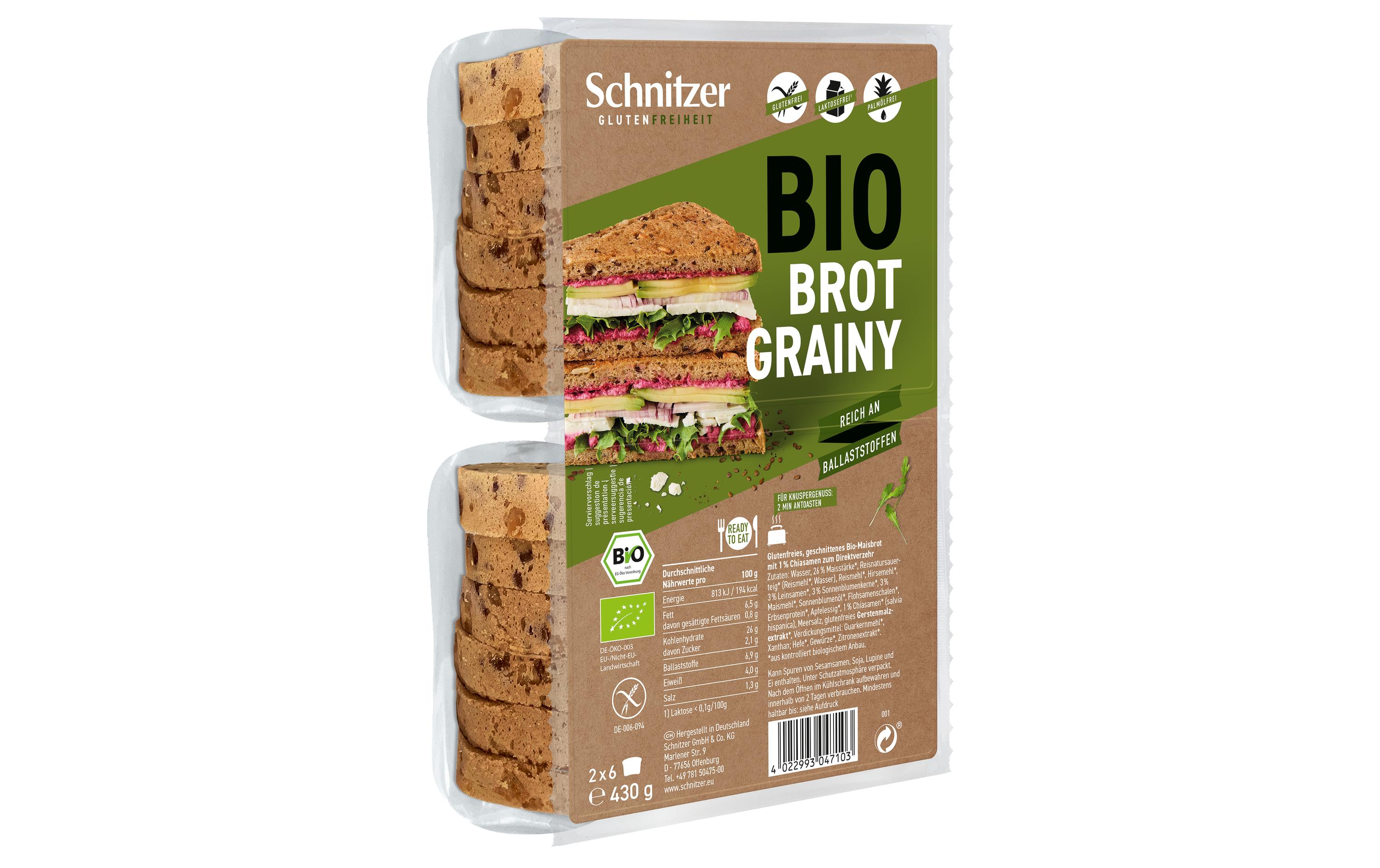 Schnitzer Bio Körniges Schnittbrot 430 g