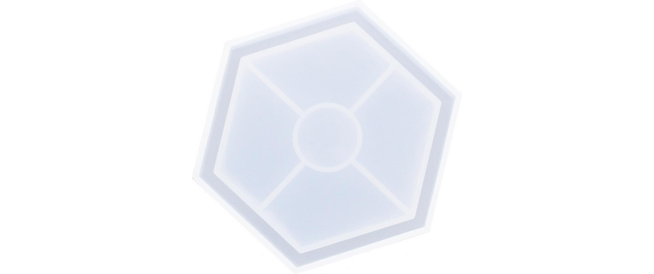 Jesmonite Giessform Untersetzer Hexagon, 11.5 cm x 10 cm