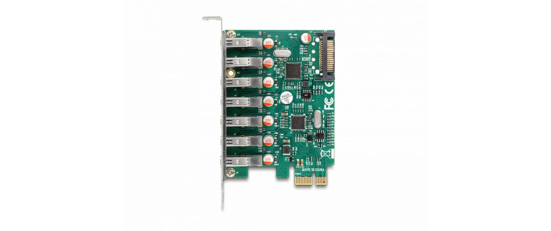 Delock PCI-Express-Karte zu 7x USB A 3.0