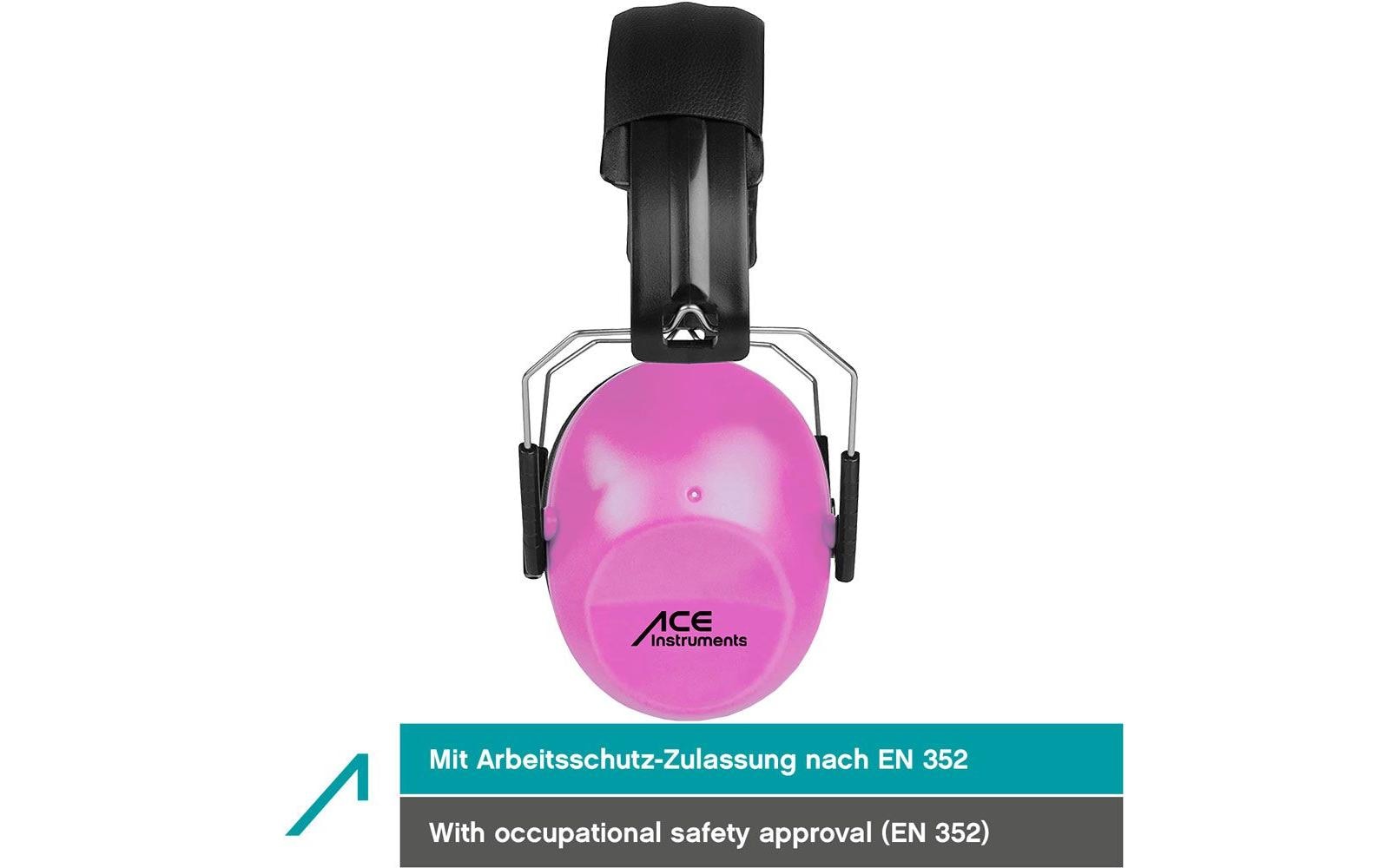 ACE SHH…! Gehörschutz ACE SHH EN 352-1 Zertifiziert, -26dB, Pink