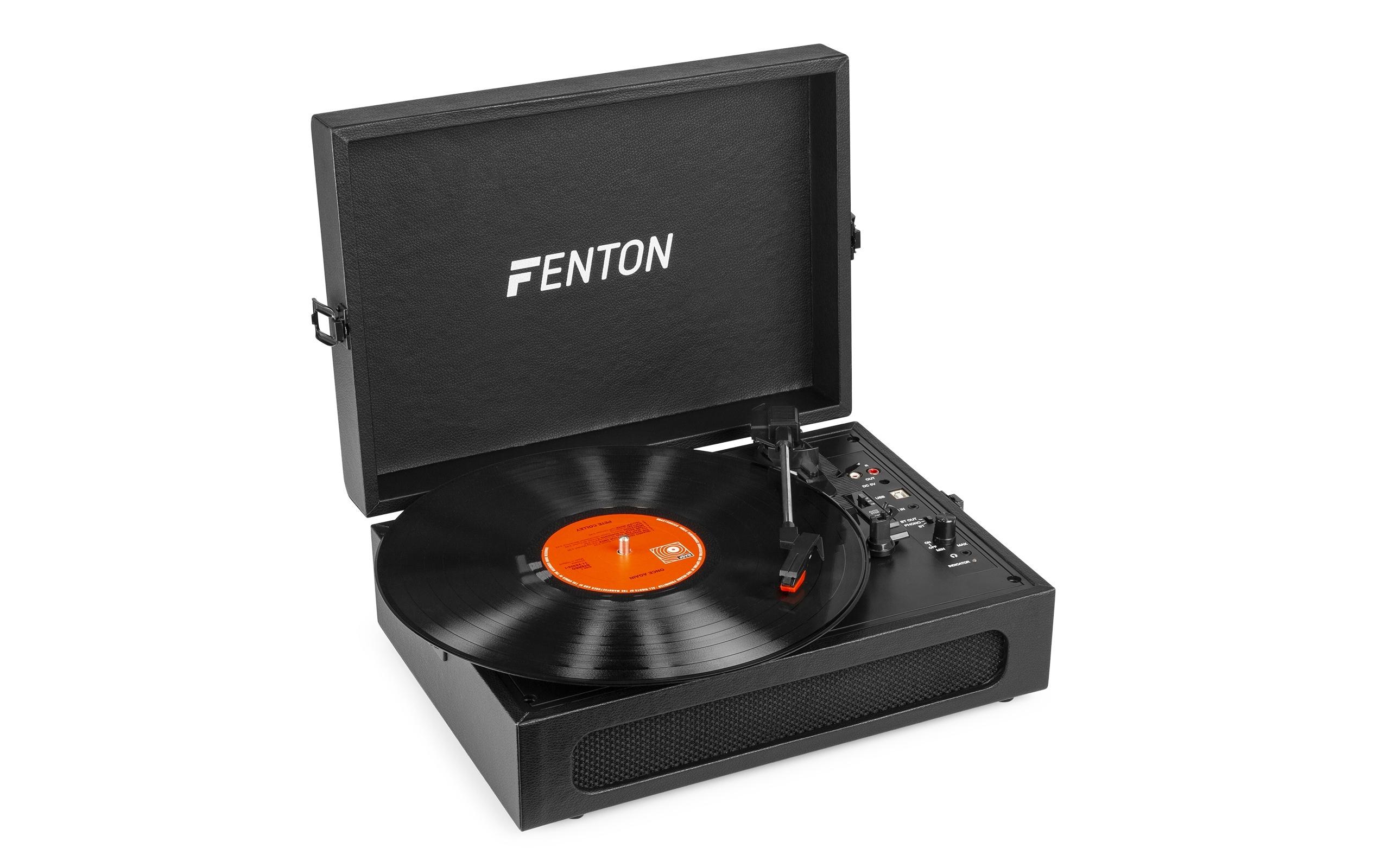 Fenton Plattenspieler mit Bluetooth RP118B Schwarz