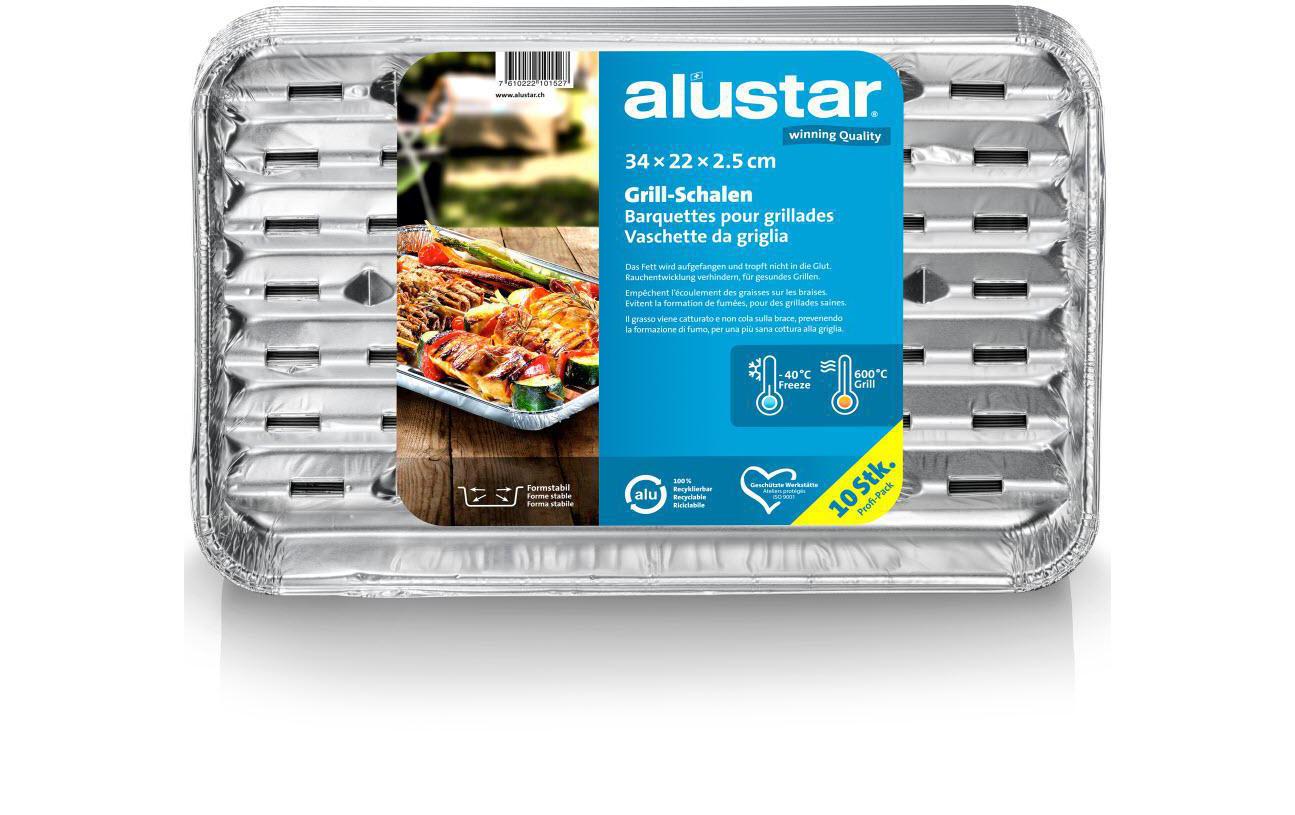 Alustar Grillschale 34 x 22 x 2.5 cm 10 Stück