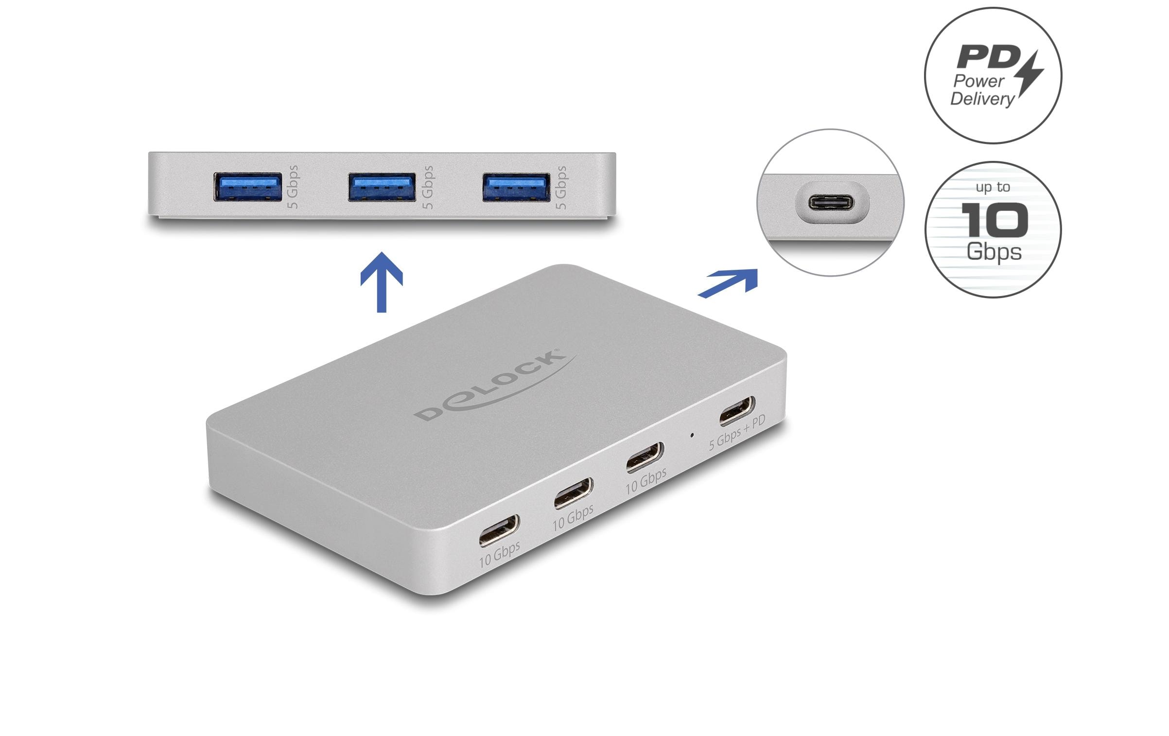 Delock USB-Hub 64279 7x Port USB Hub