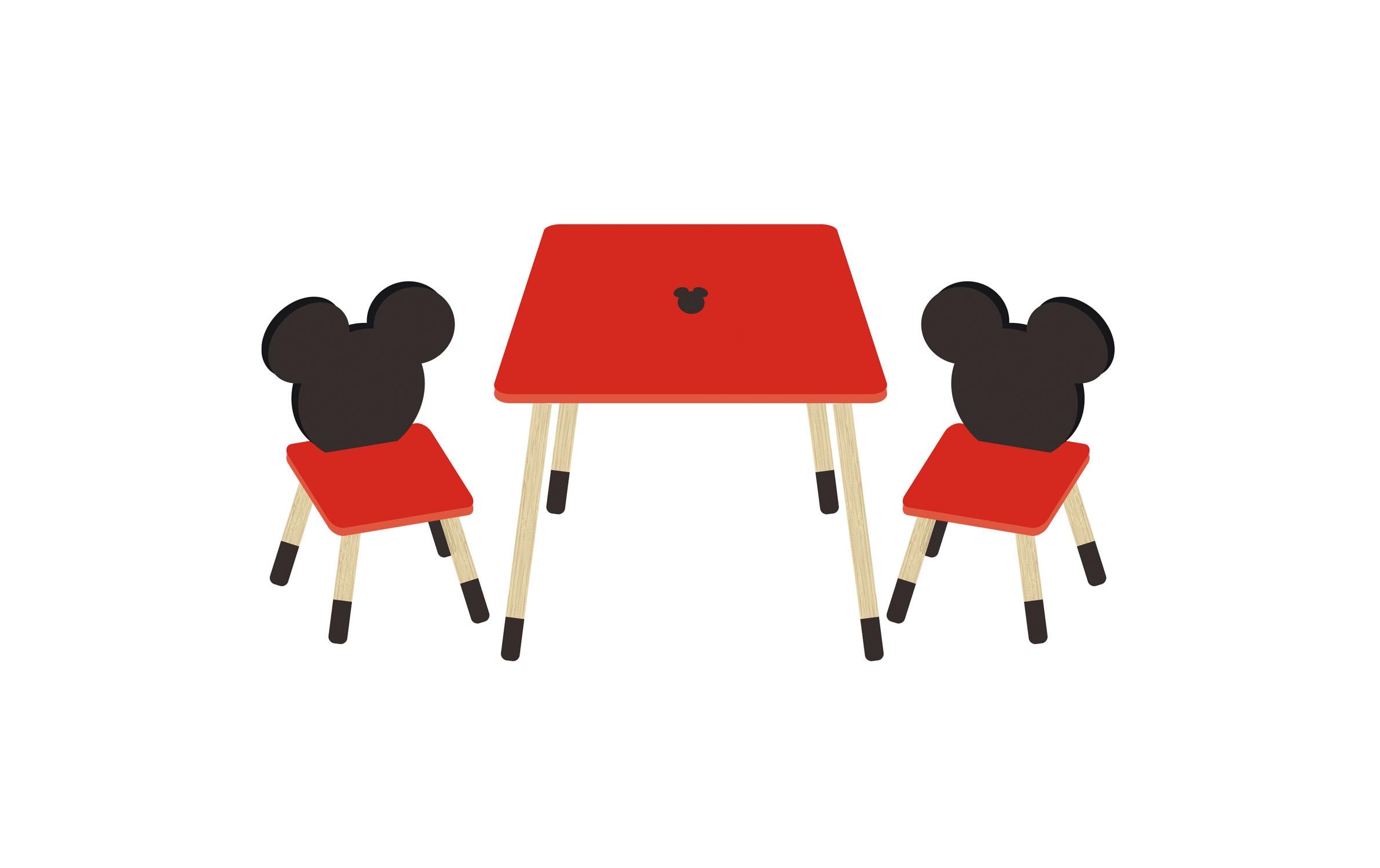 Arditex Kindersitzgruppe Disney: Mickey Rot; Schwarz