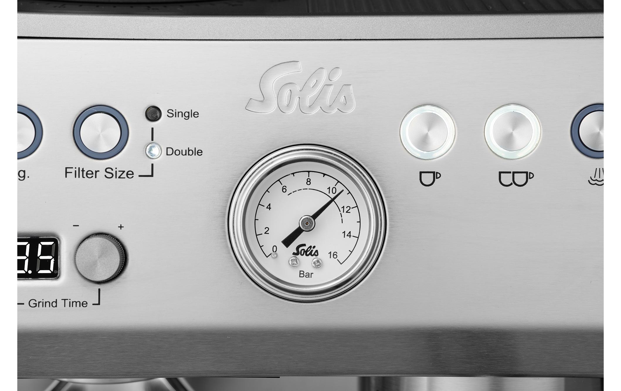 Solis Siebträgermaschine Grind & Infuse Perfetta Silber