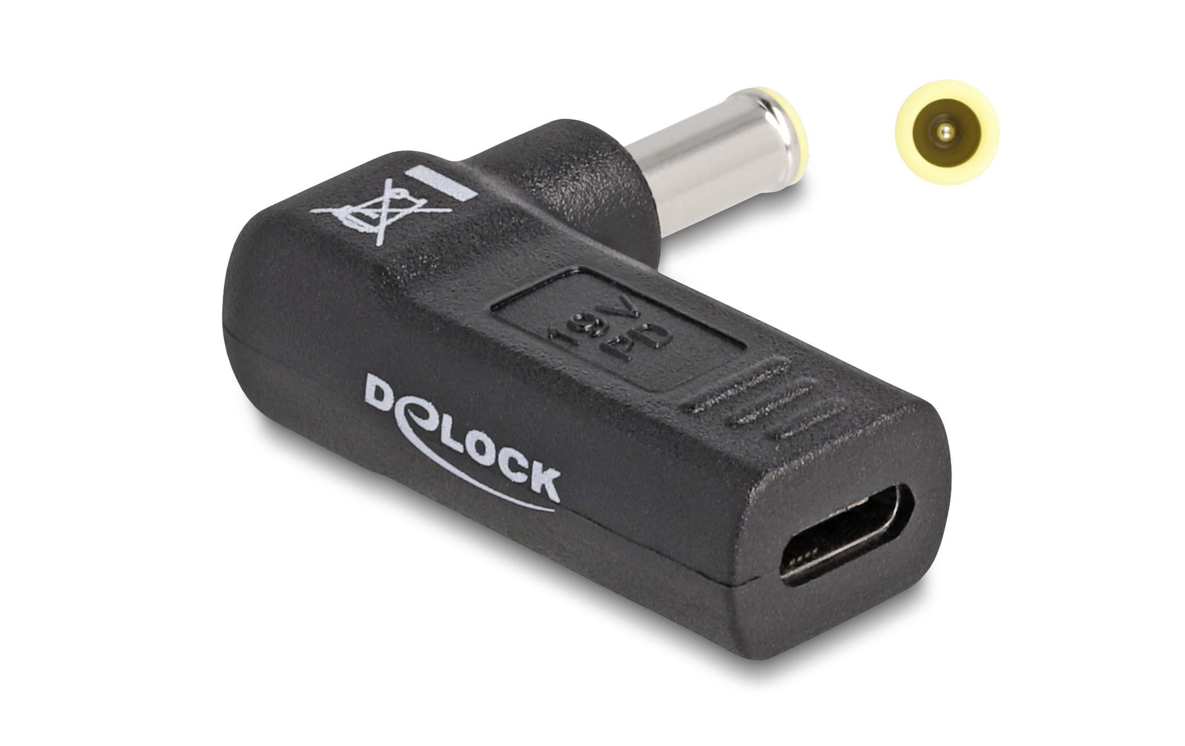 Delock Adapter USB-C zu Samsung 5.5 x 3.0 mm 90° gewinkelt