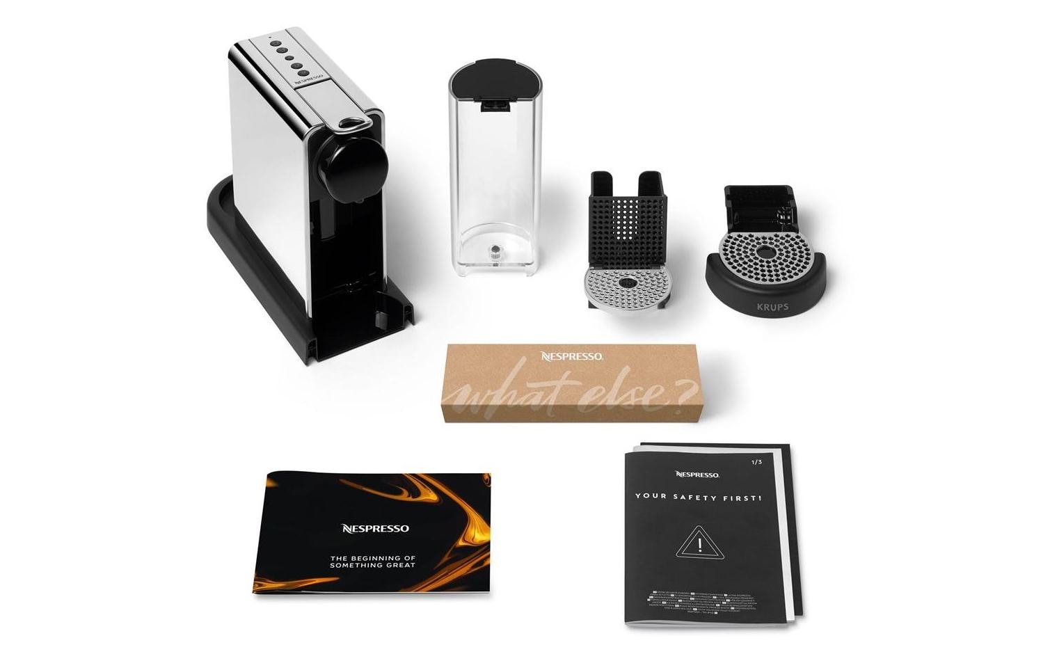 Krups Kaffeemaschine Nespresso CitiZ Platinum Edelstahl/Schwarz