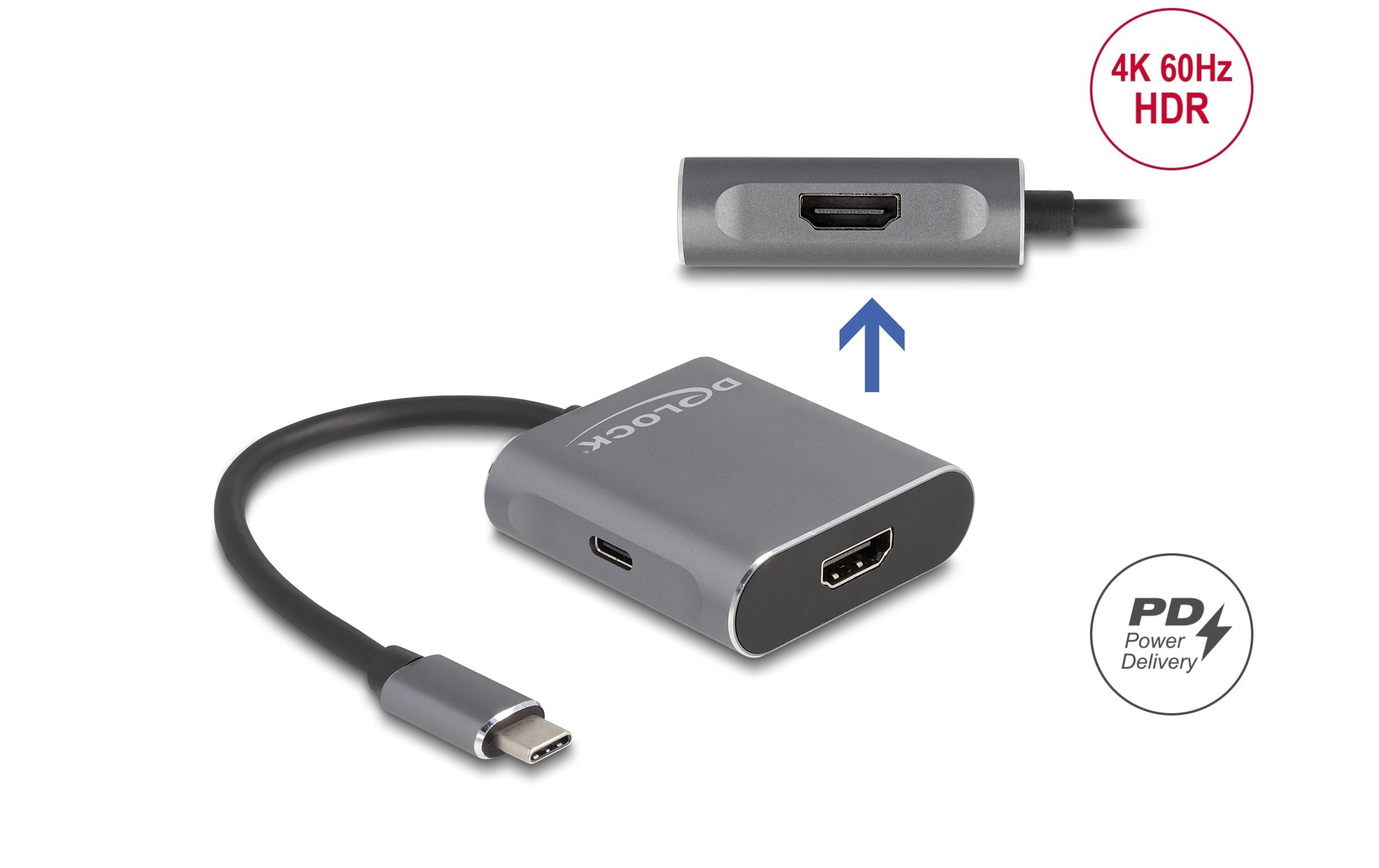 Delock 2-Port Signalsplitter USB-C – 2x HDMI