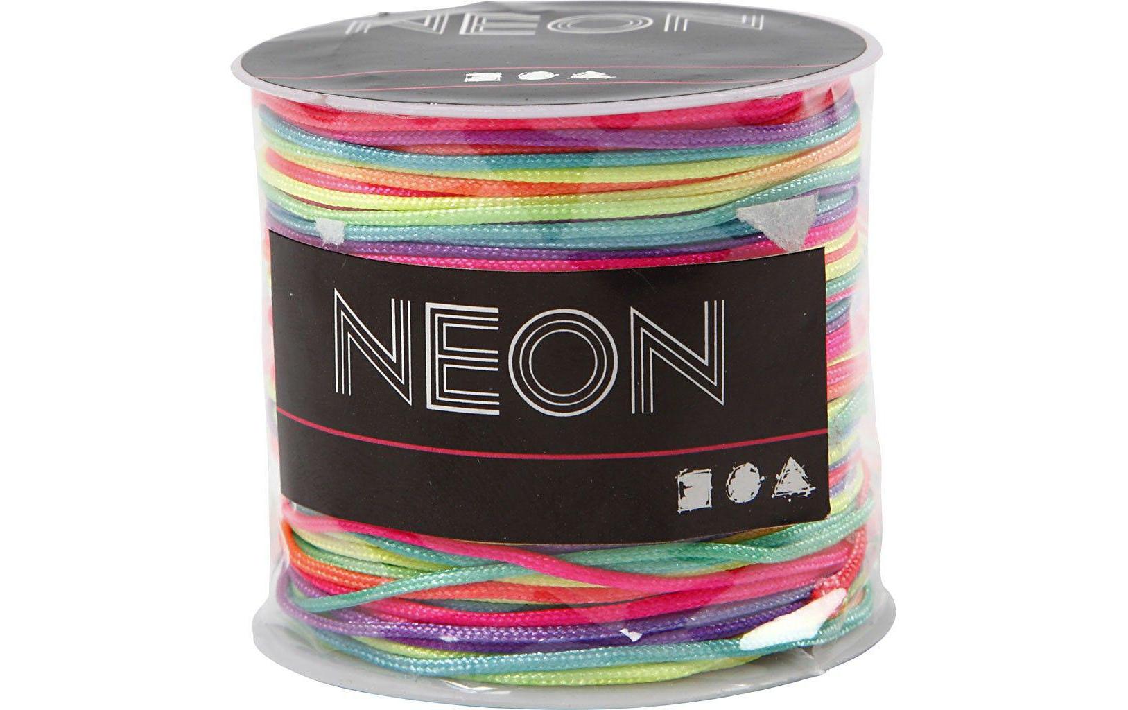 Creativ Company Macramé-Band 1 mm, Neon multi, 28 m