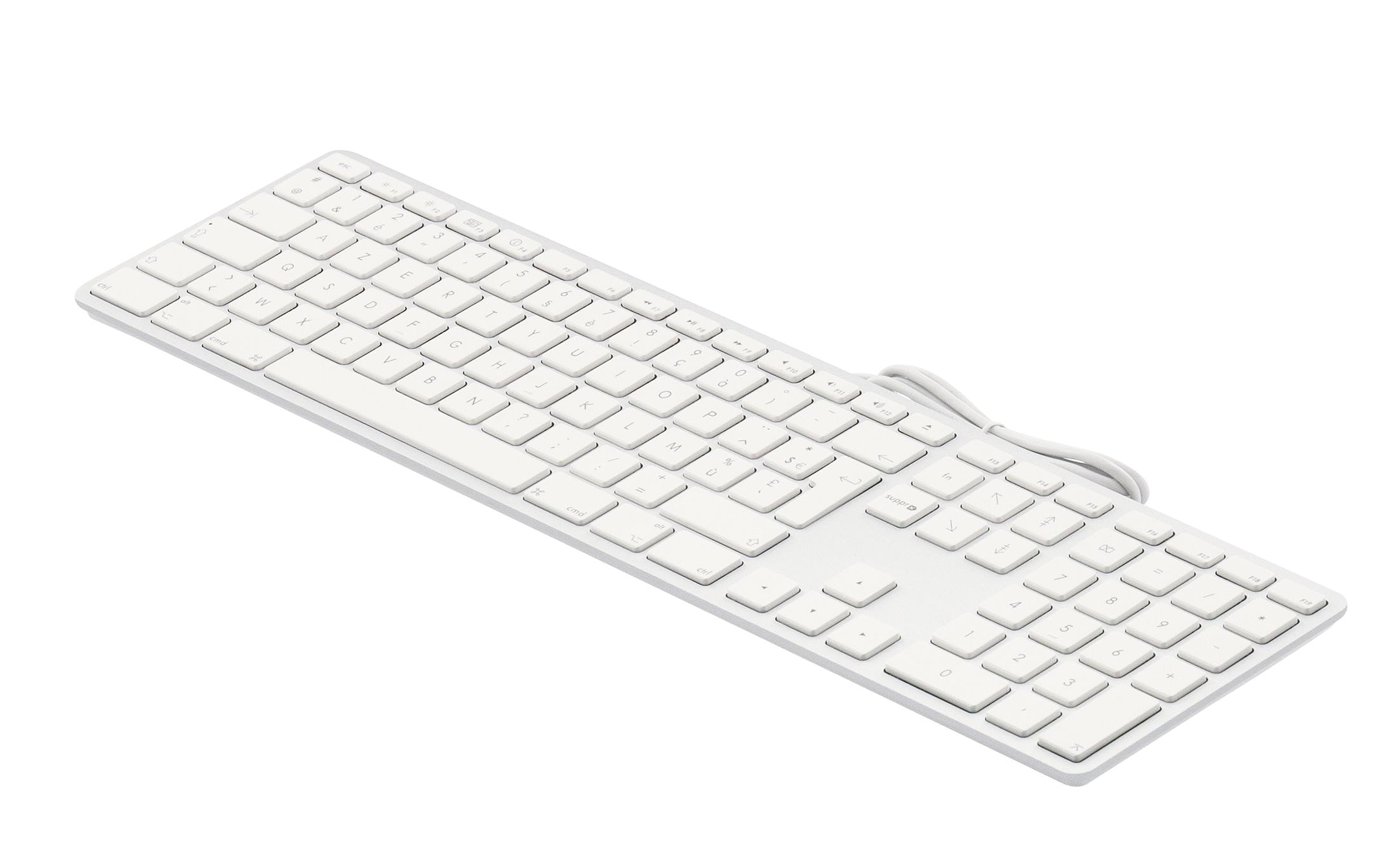 LMP Tastatur KB-1243 Weiss, FR-Layout mit Ziffernblock