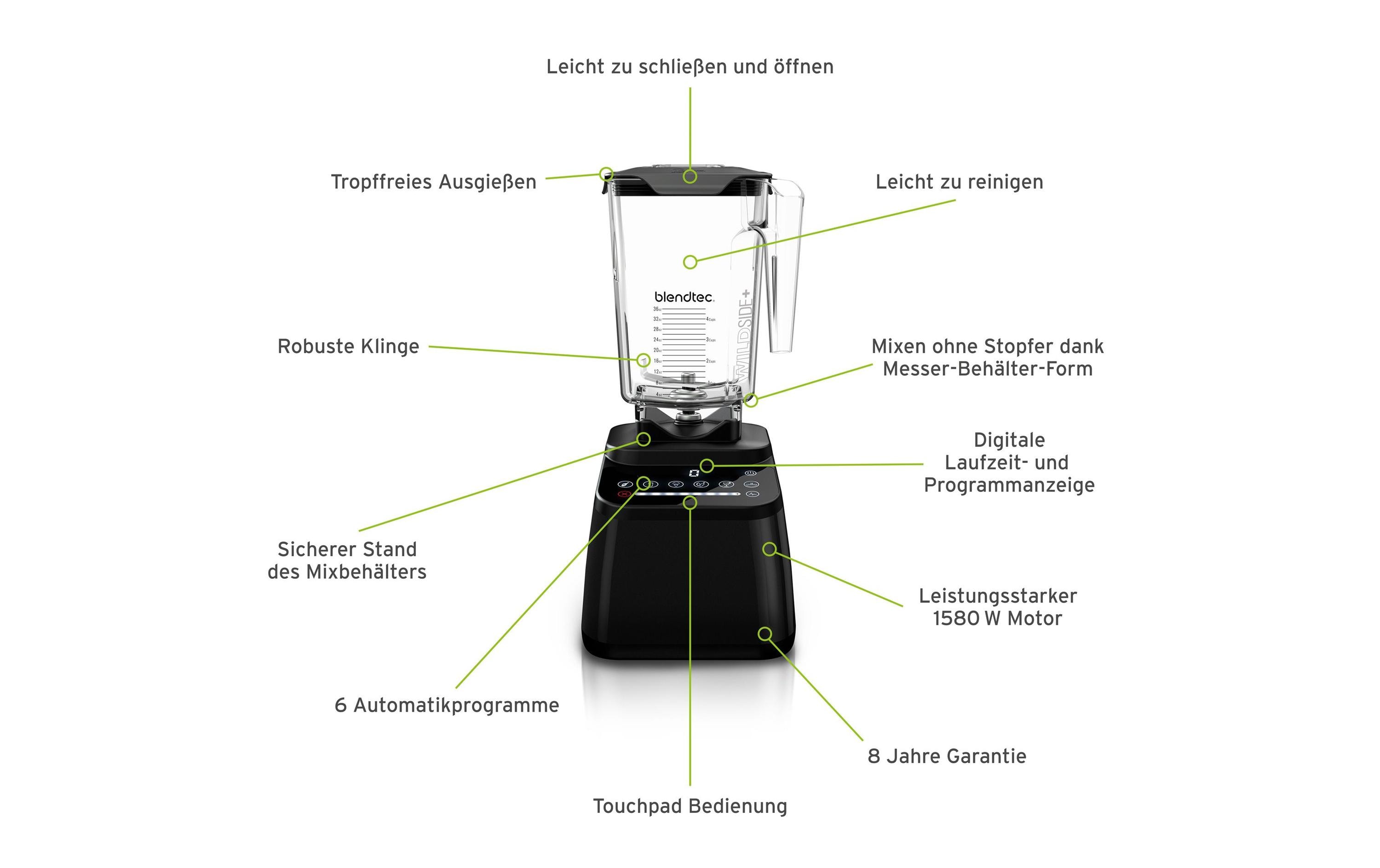 Blendtec Standmixer Designer 650 Dunkelrot