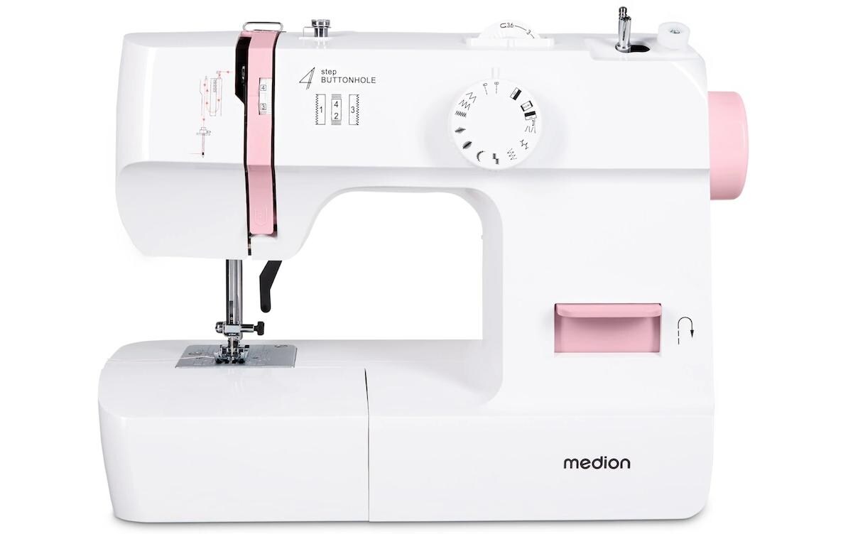 Medion Nähmaschine Life SM70 Weiss/Rosa