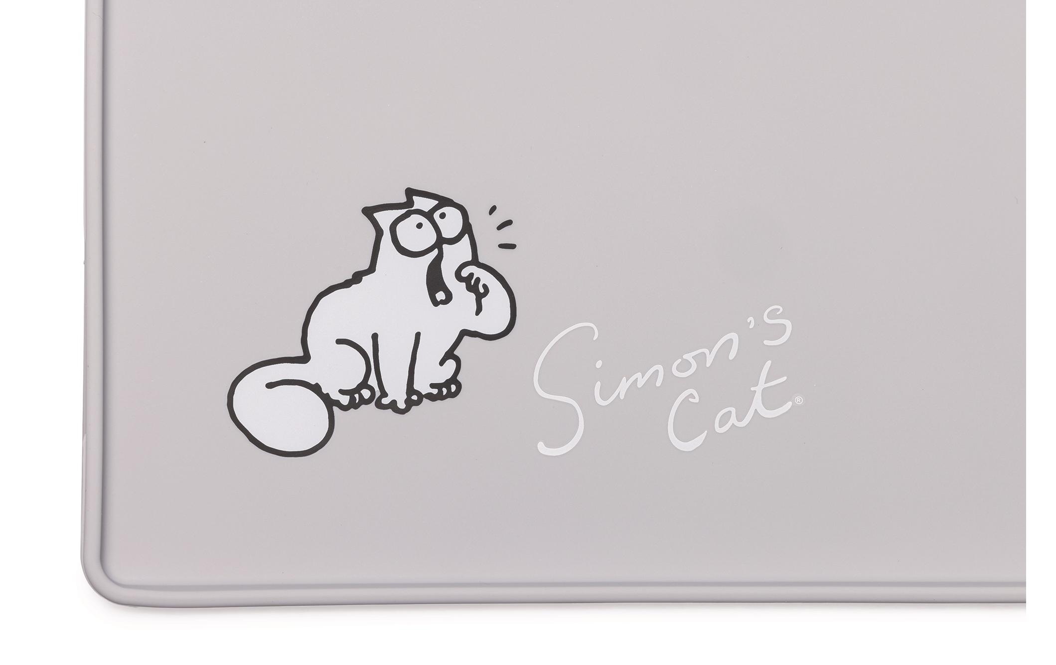 Simon's Cat Napfunterlage 40 x 30 x 1 cm, Hellgrau