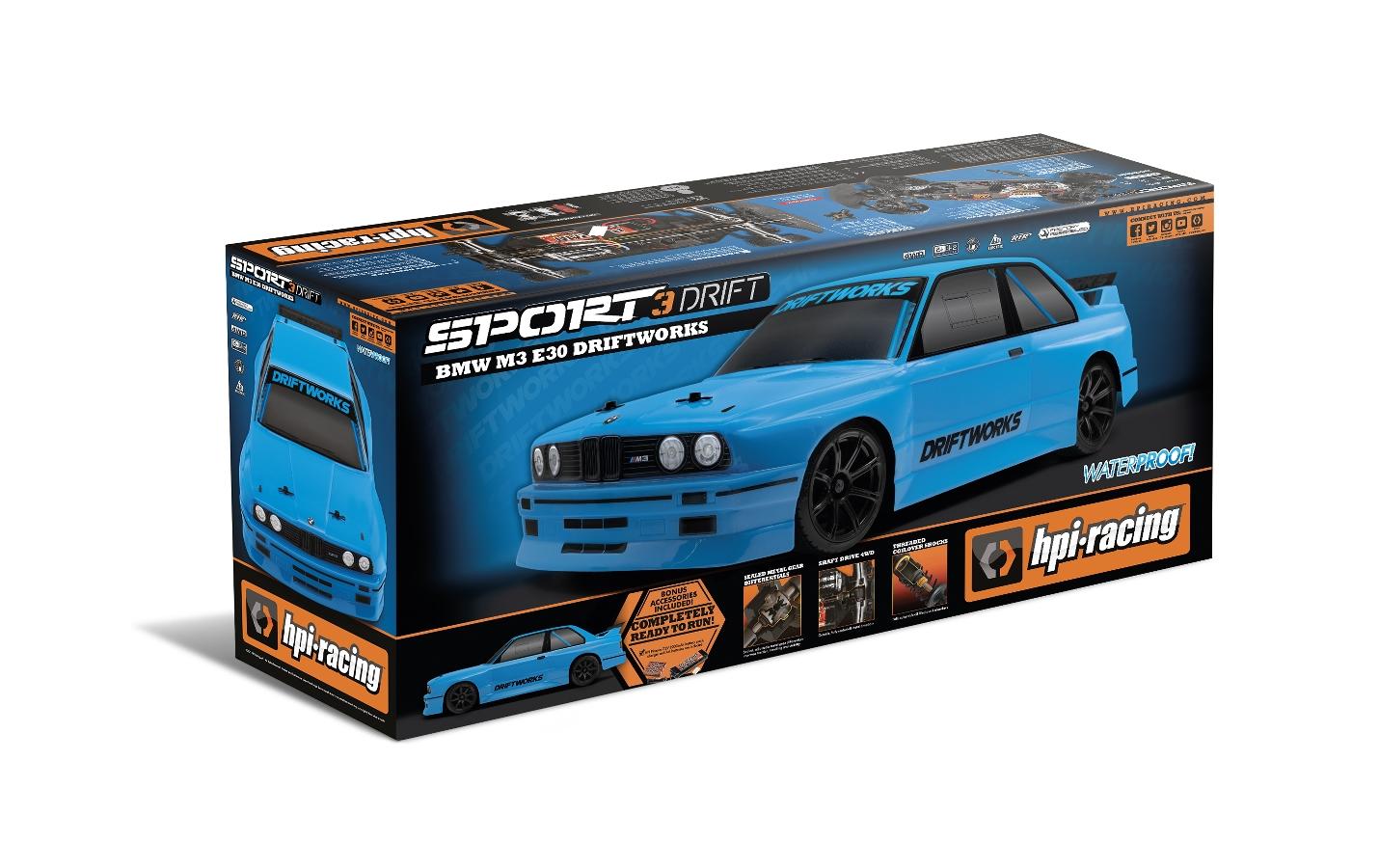 HPI Drift RS4 Sport 3 BMW M3 DriftWorks 4WD, 1:10, RTR