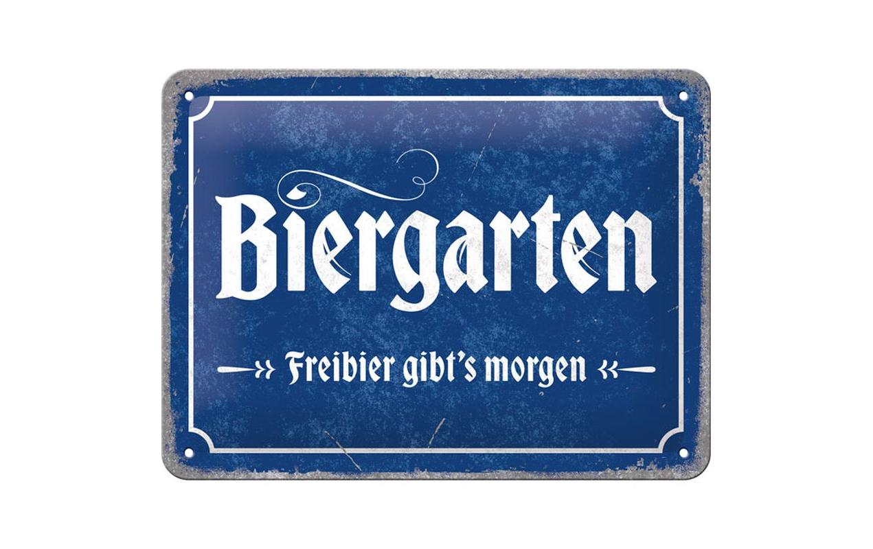 Nostalgic Art Schild Biergarten 15 x 20 cm, Metall