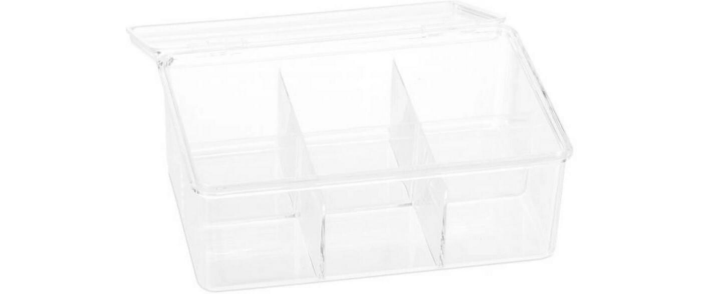 relaxdays Teebeutel-Box Transparent