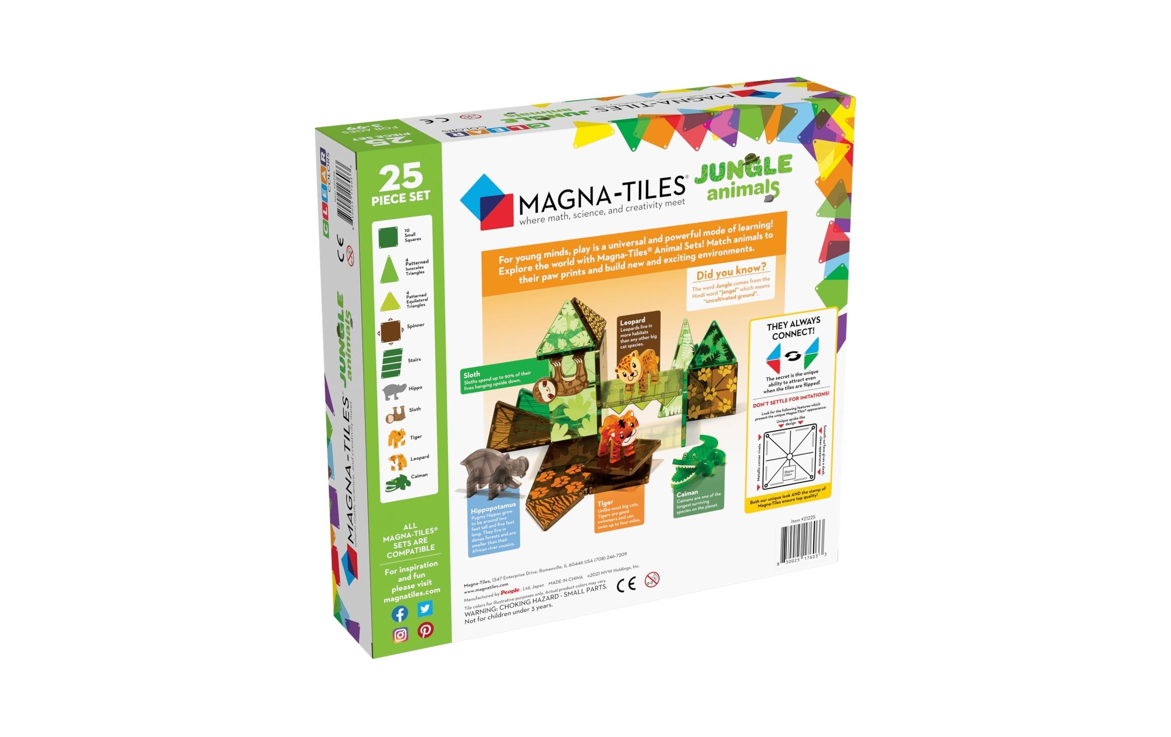 Magna-Tiles Dschungel-Tiere Set 25-teilig