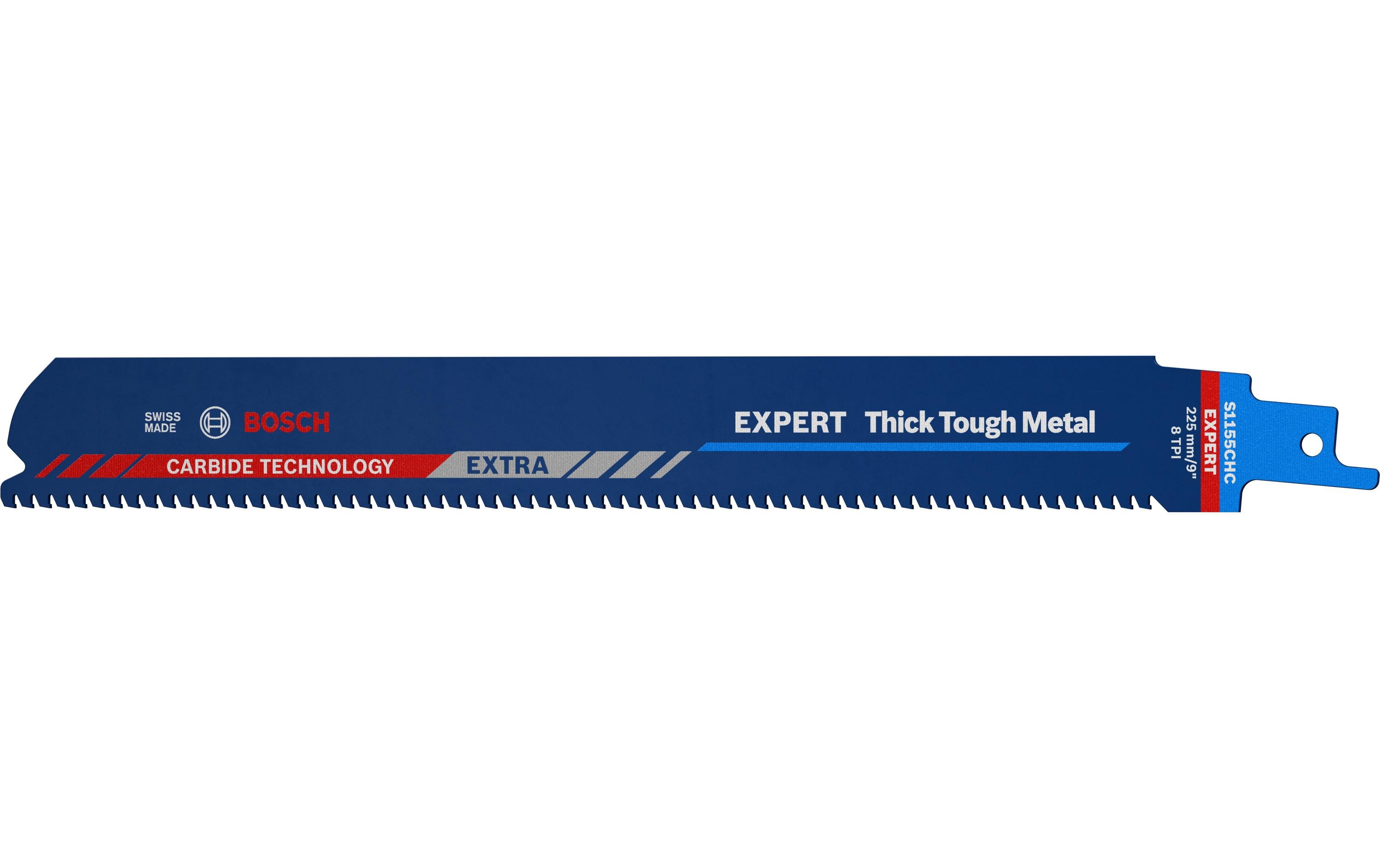 Bosch Professional Säbelsägeblatt EXPERT Thick Tough Metal S 1155 CHC, 3 Stück