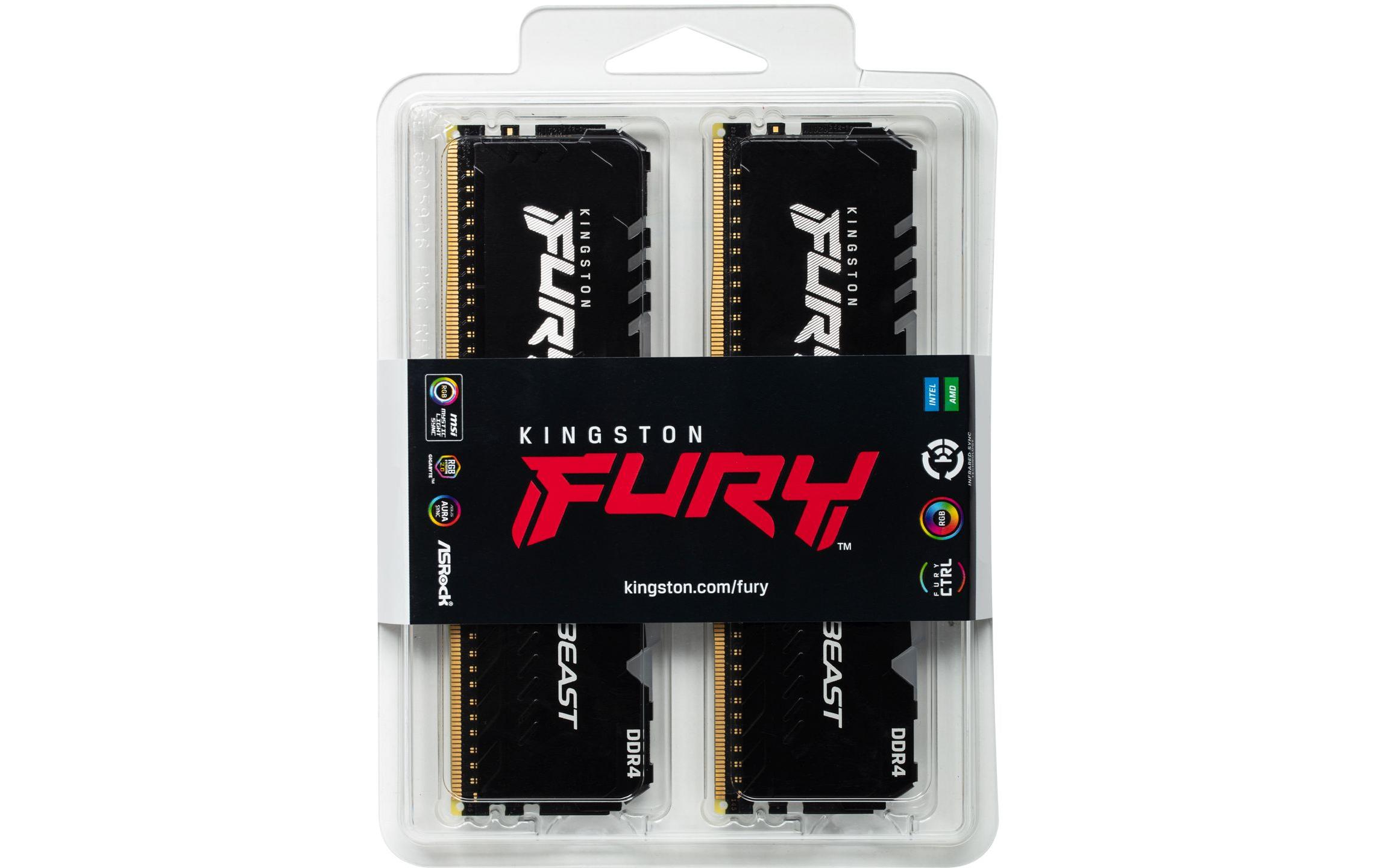 Kingston DDR4-RAM FURY Beast RGB 3600 MHz 2x 8 GB