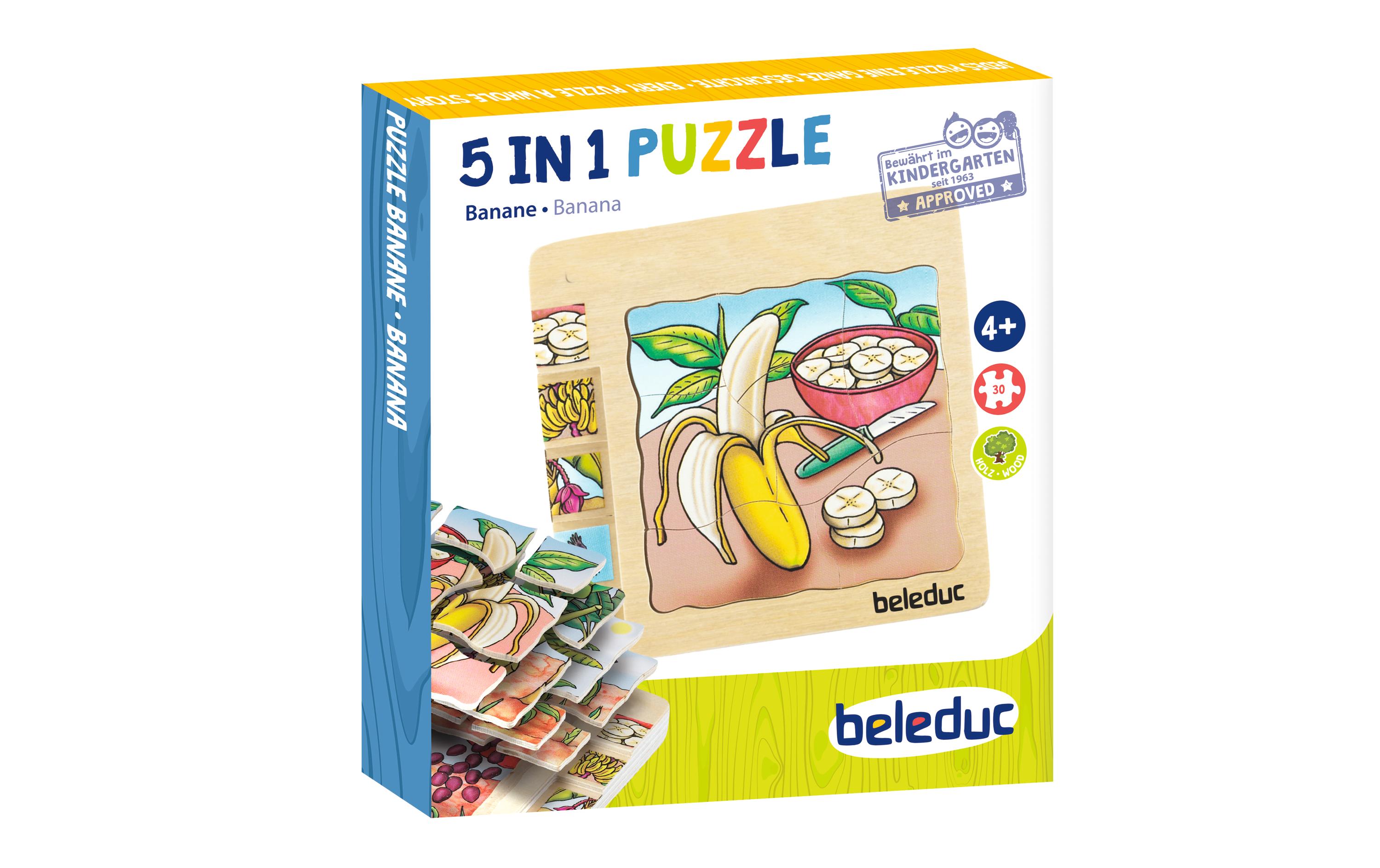 Beleduc Lagen-Puzzle Apfel / Erdbeere / Banane 3er-Pack