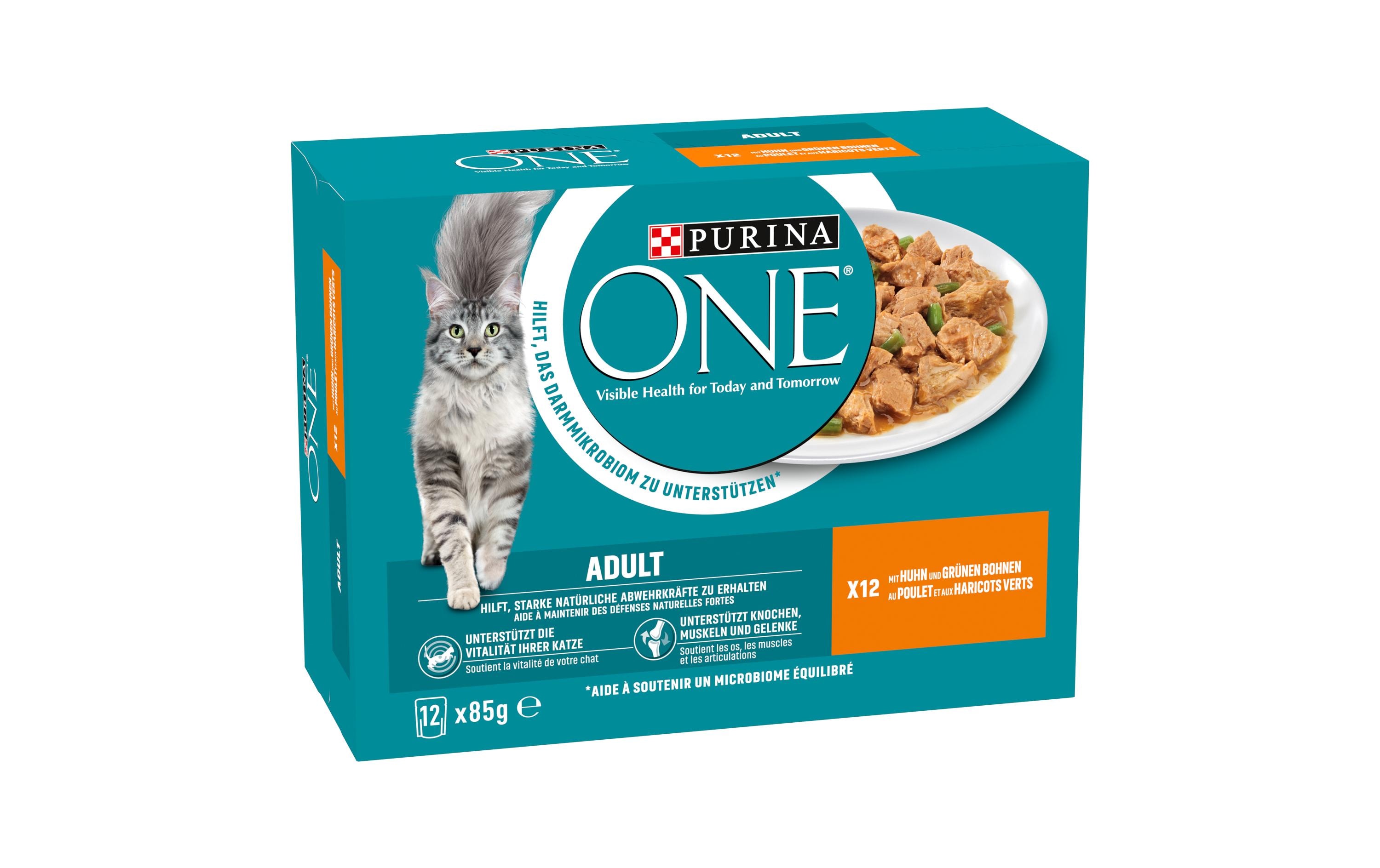 Purina ONE Nassfutter ADULT in Sauce Huhn/Bohnen, 12 x 85g