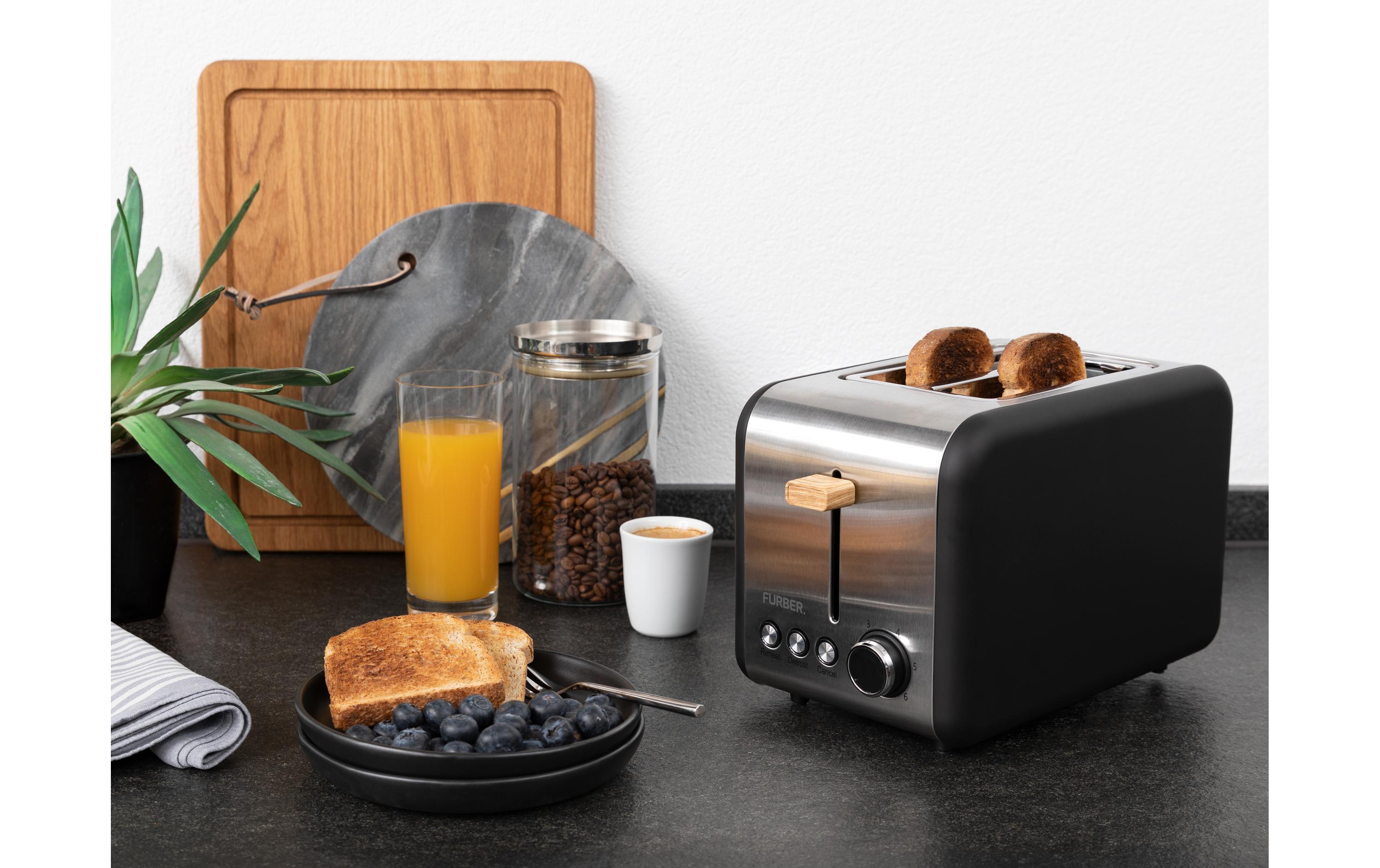 FURBER Toaster Chaplin Schwarz matt