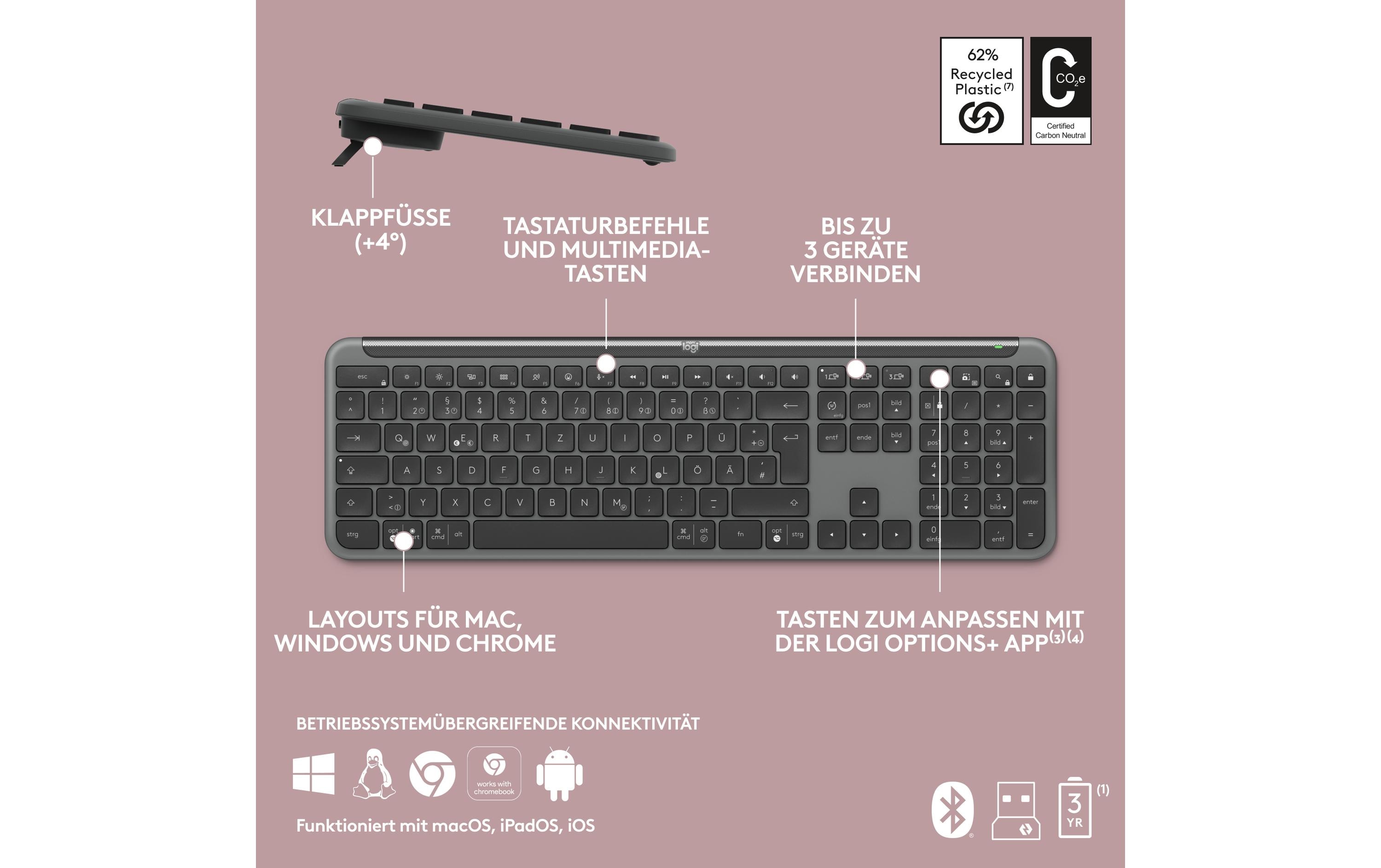 Logitech Tastatur K950 Signature Slim Graphite