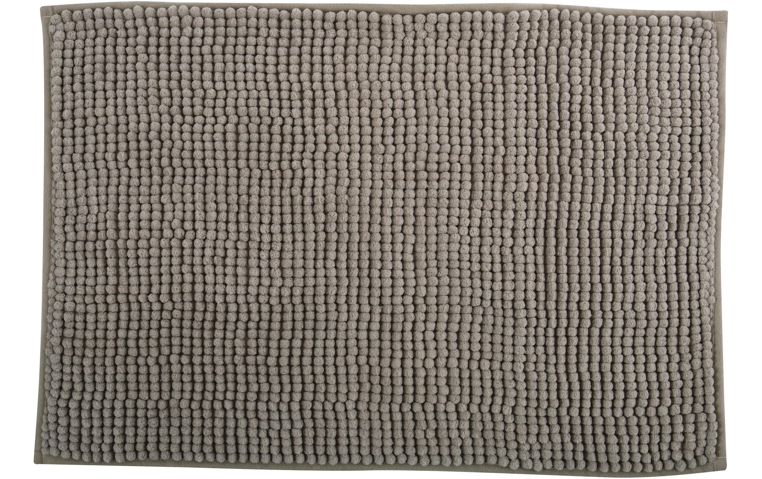 MSV Badteppich Chenille 40 x 60 cm, Taupe