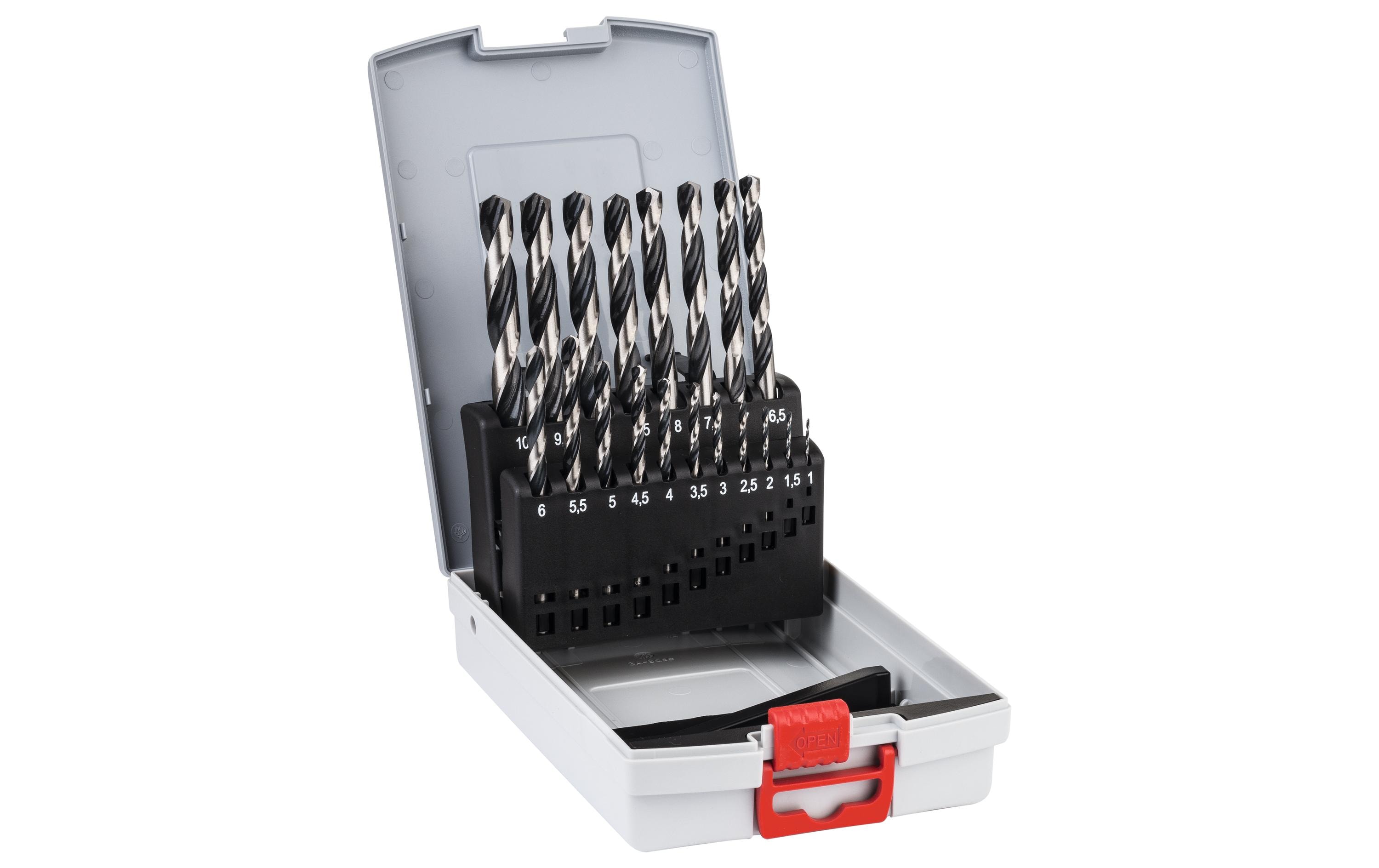 Bosch Spiralbohrer-Set HSS PointTeQ, 19-teilig