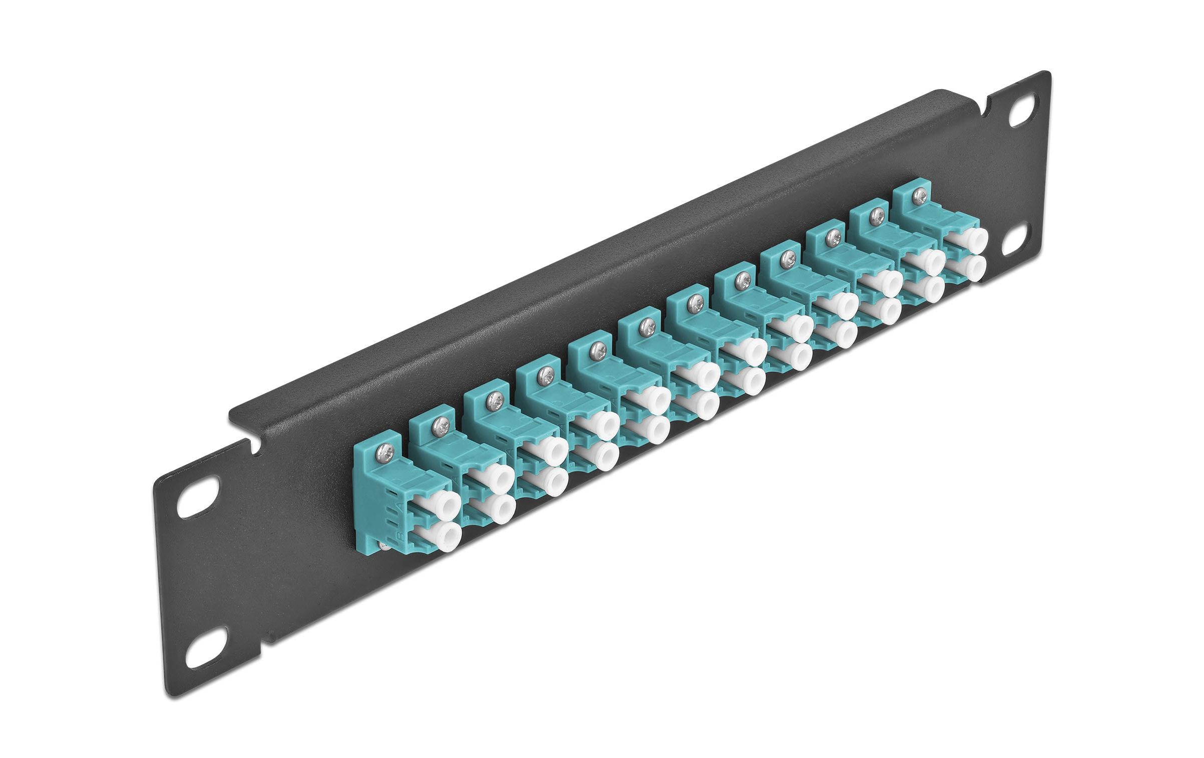 Delock Verteilerplatte 10″ LWL Patchpanel 12 Port LC Duplex schwarz