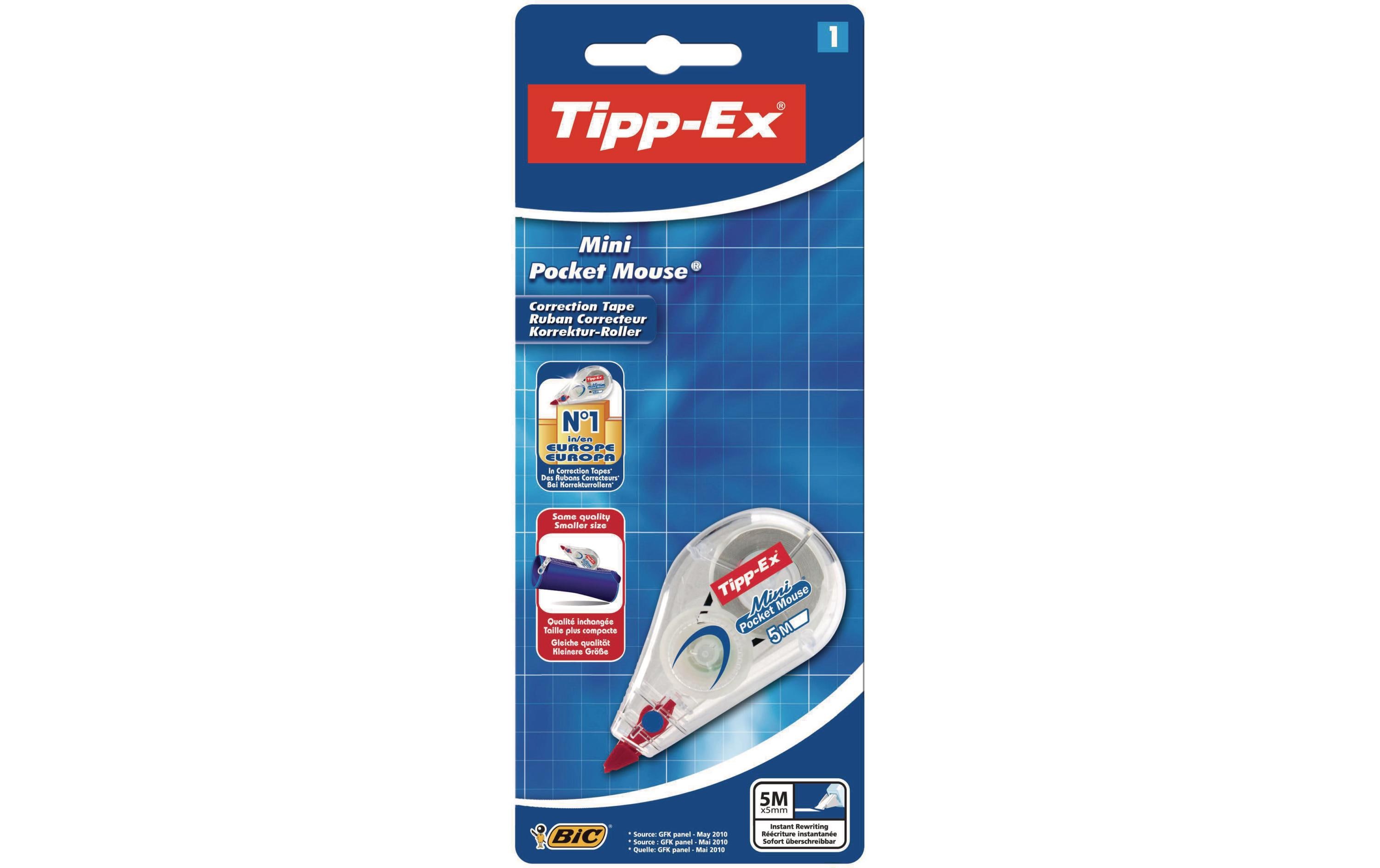 Tipp-Ex Korrekturroller Mini Pocket Mouse 6 m x 5 mm, 1 Stück