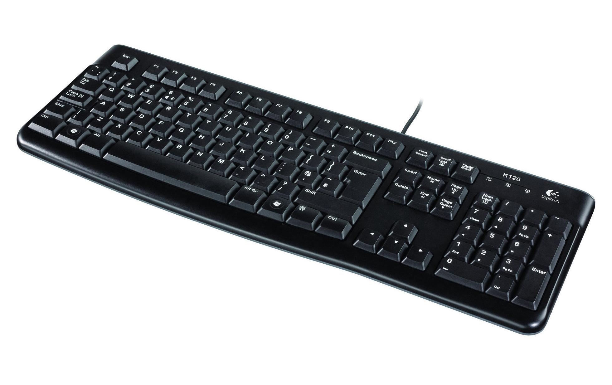 Logitech Tastatur K120 Business UK-Layout