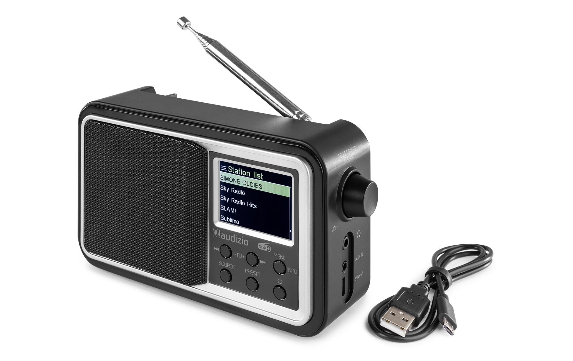 Audizio DAB+ Radio Anzio Schwarz