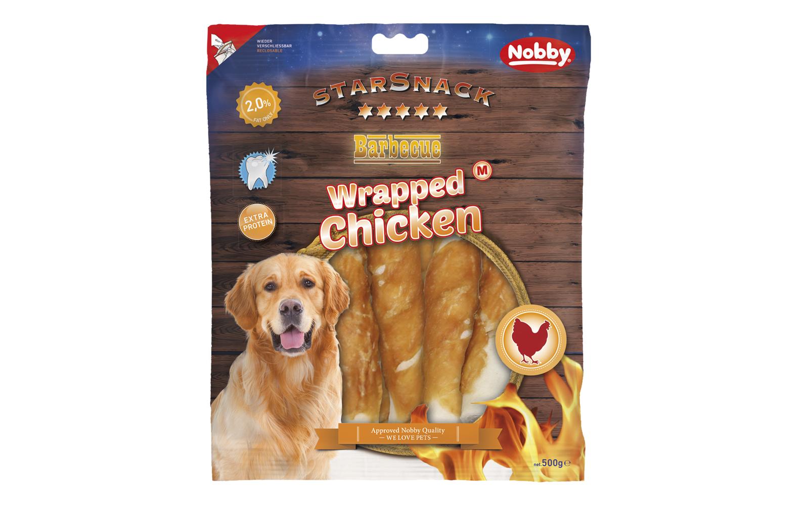 Nobby Kausnack StarSnack Barbecue Wrapped Chicken M, 500 g