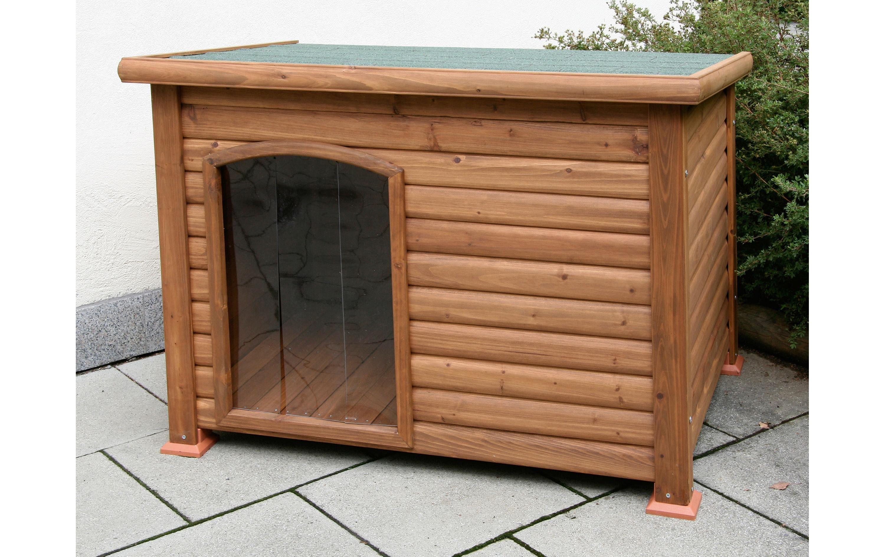 Kerbl Hundehütte mit Terrasse 113 cm x 127 cm x 83 cm