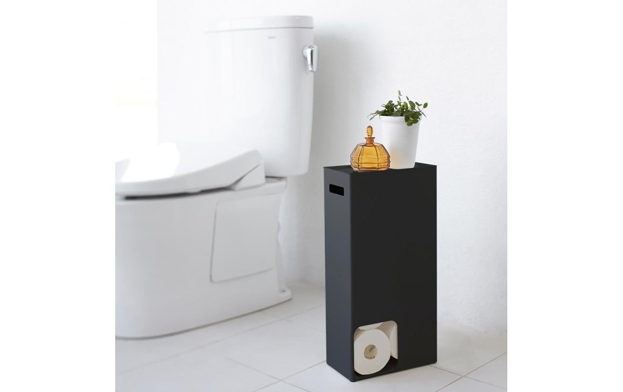 Yamazaki Toilettenpapierhalter Tower 48 cm, Schwarz