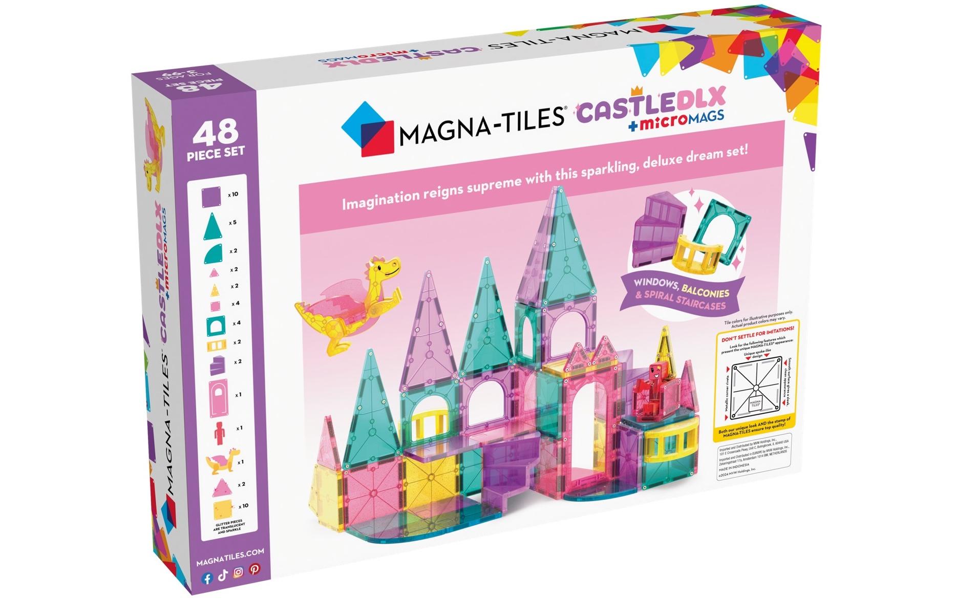 Magna-Tiles Bausteinmodell Schloss Deluxe 48-teilig