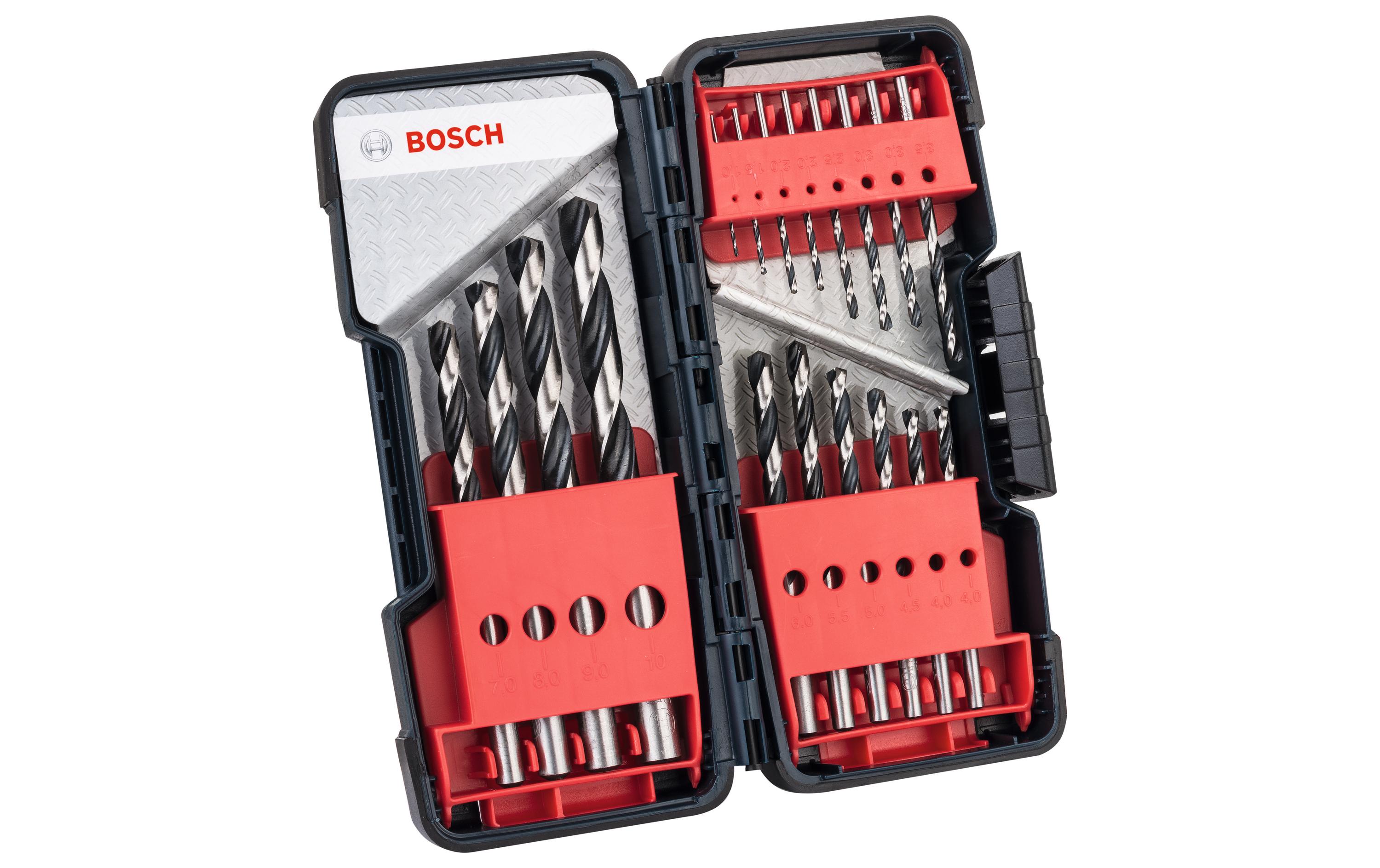 Bosch Spiralbohrer-Set HSS PointTeQ, 18-teilig