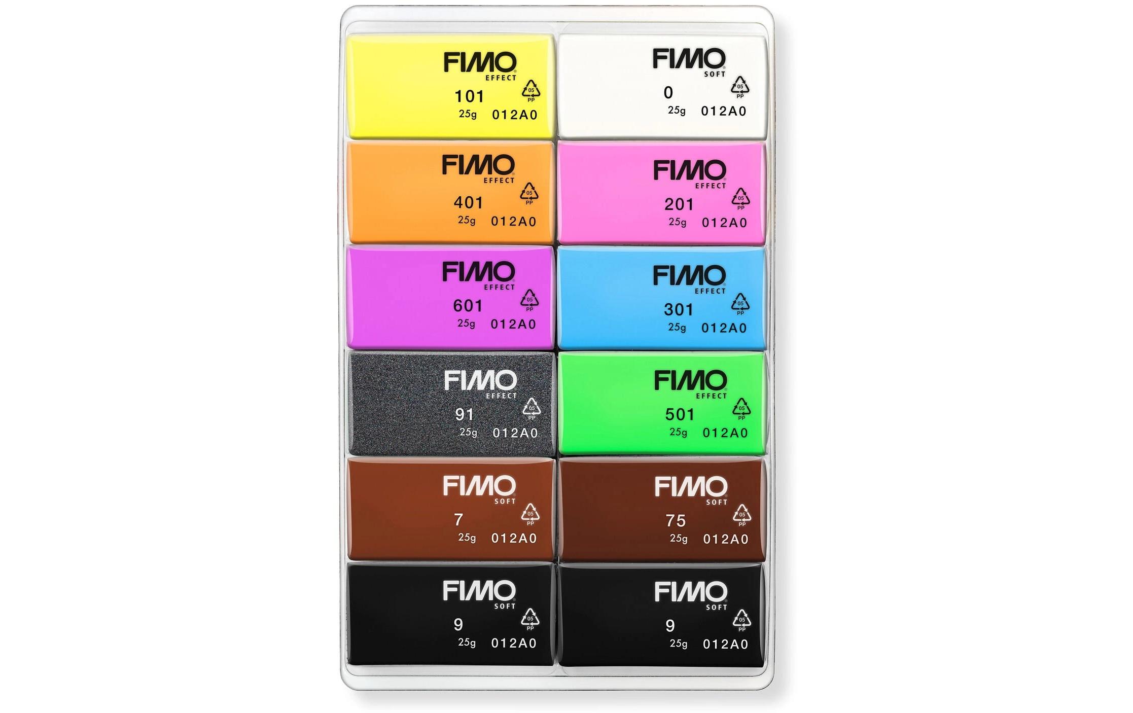 Fimo Modelliermasse Effect Set Neon Colours 12 Farben